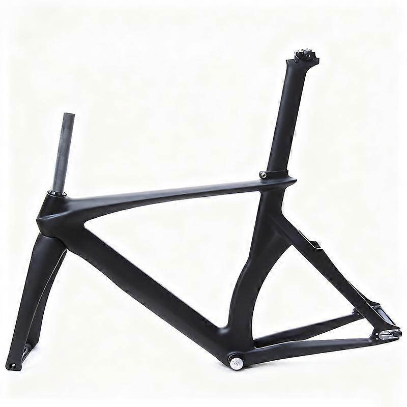 700c Black Carbon Fixie Bicycle Frame Track Bike Single Speed Frameset 55cm