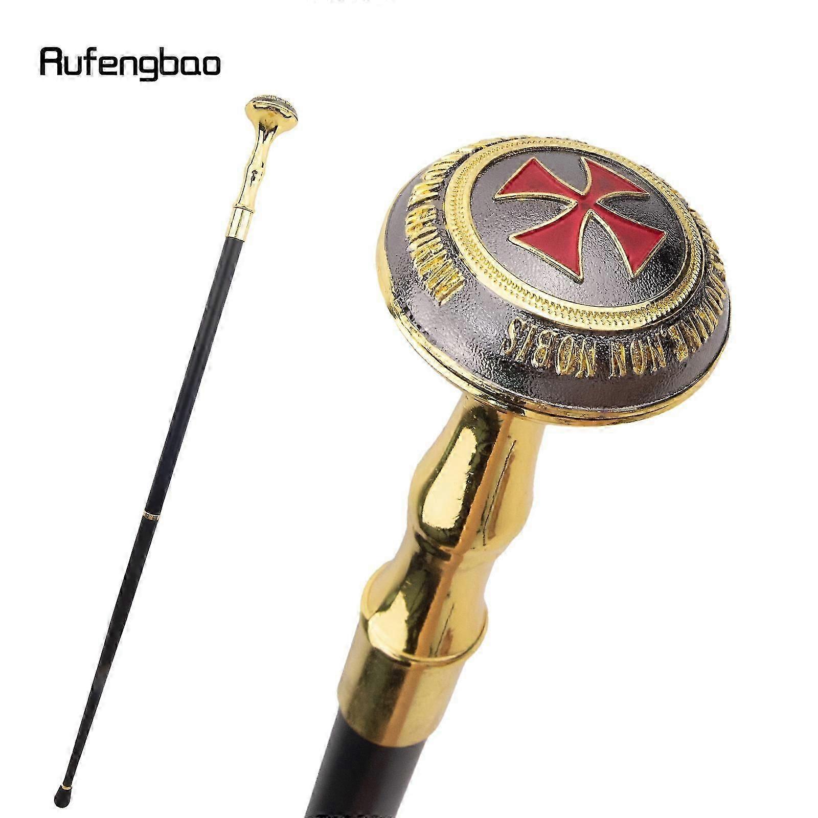 Rotes Kreuz Freimaurerei Freimaurer Totem Relief Gehstock Mode Gehstock Gentleman Crosier Knob Gehstock 93cm