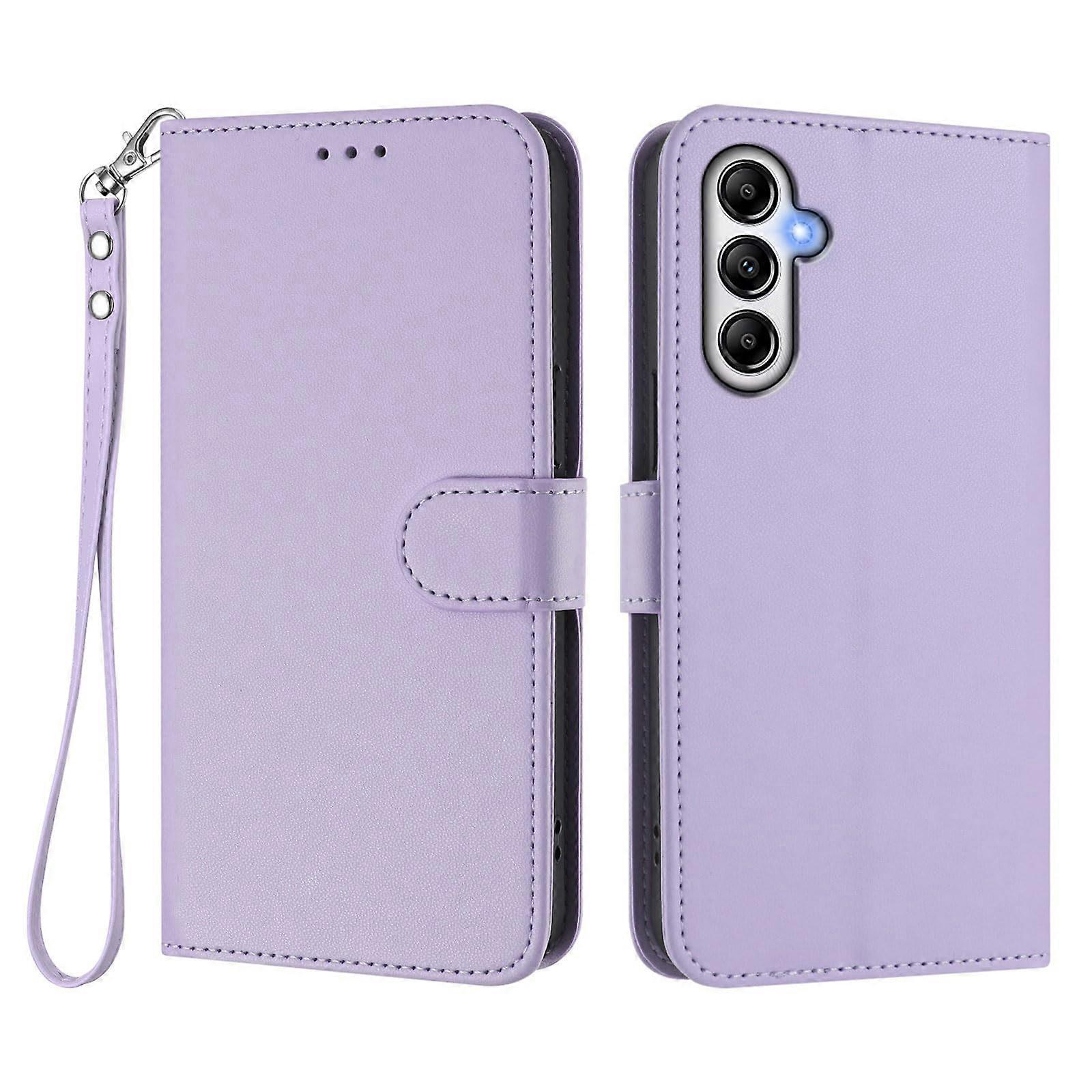 PU Leather Flip Wallet Case RFID Blocking With Card Slots Stand Magnetic Closure Light Purple YB for Samsung Galaxy A54 5G
