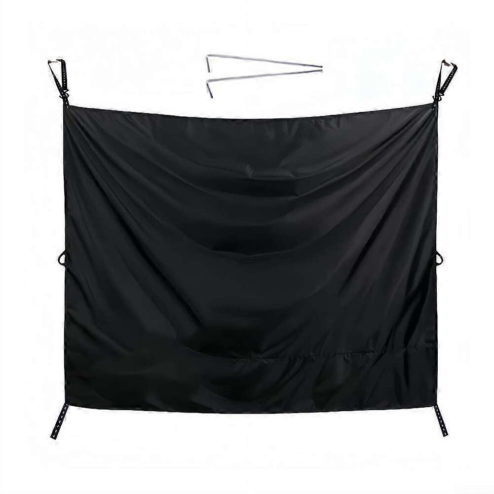 Camper Van Rear Door Shower Curtains With Adjustable Rope Loops And Hooks For Car And Truck Travel
