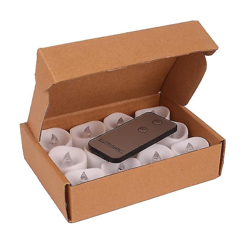 Candles 12pcs/pack Led Candles With Flickering Flame 3.6x3.4cm Remote Battery Operated Led Tea
