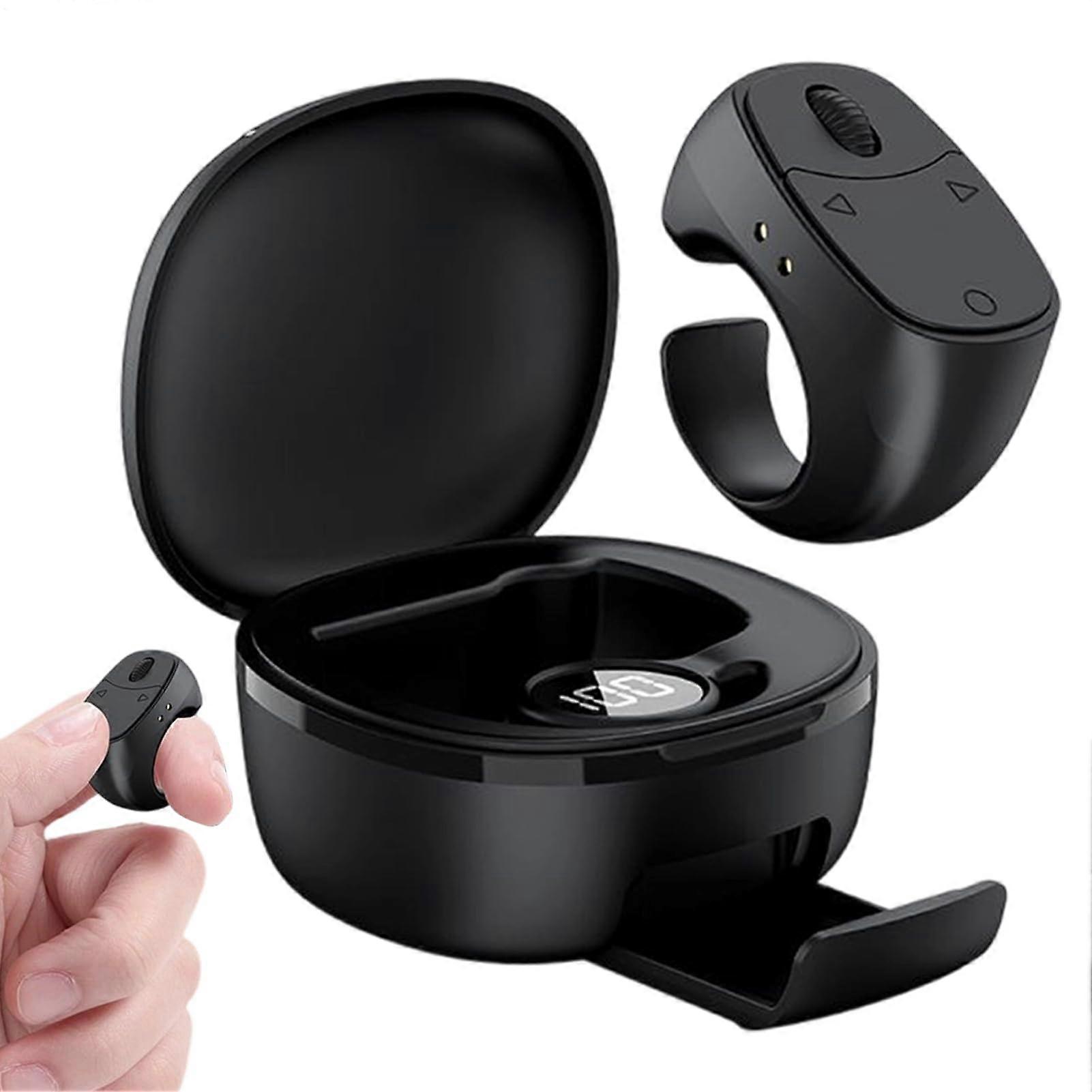 Remote Control Page Turner Wireless Remote Scrolling Page Turner For Tablets EReaders Travel Office Recording Black