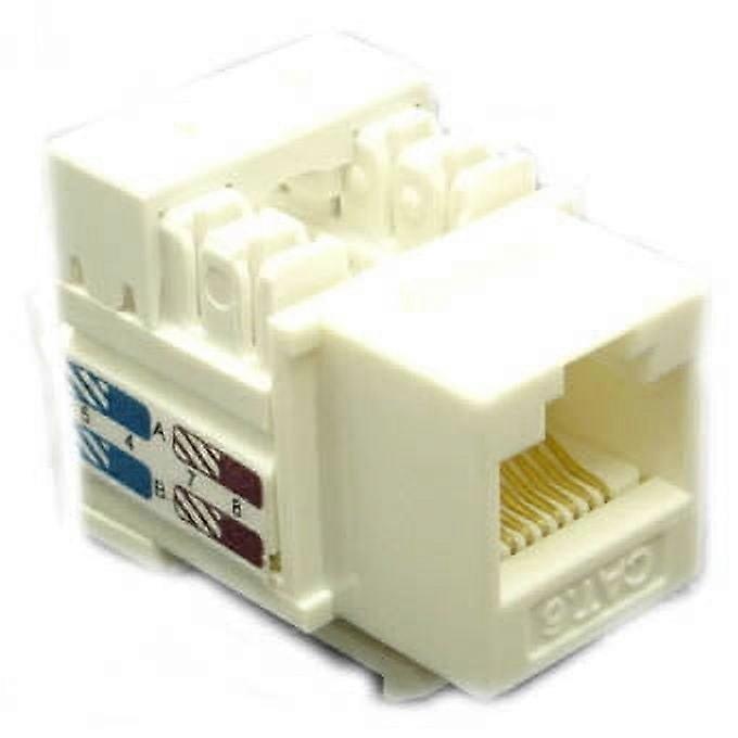 KJ8-B-C6-WHITE - KEYSTONE JACK CAT6 WHT 110