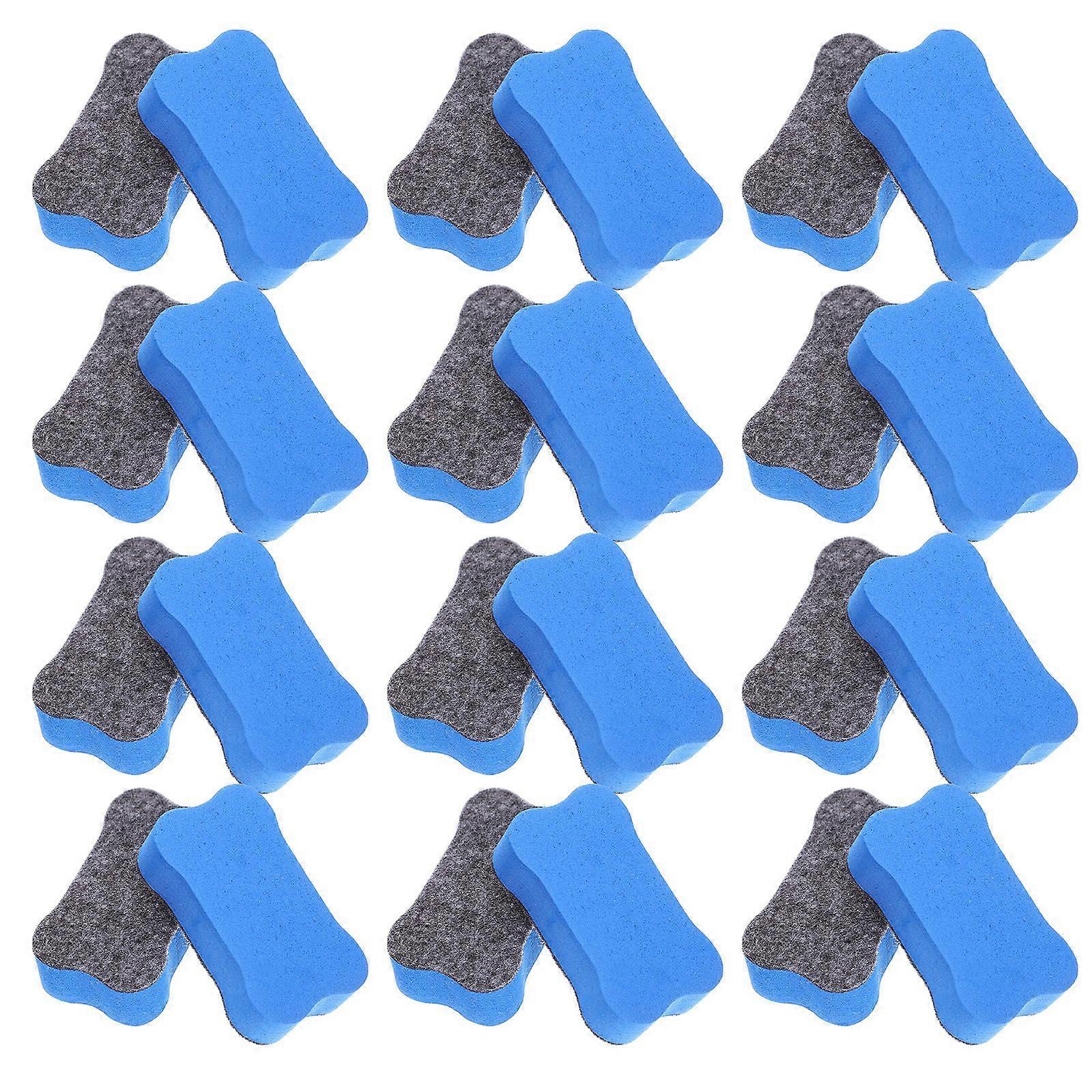 24Pcs Dry Erase Erasers Whiteboard Erasers EVA Felt Cloth Erasers Bone-shaped Whiteboard Erasers