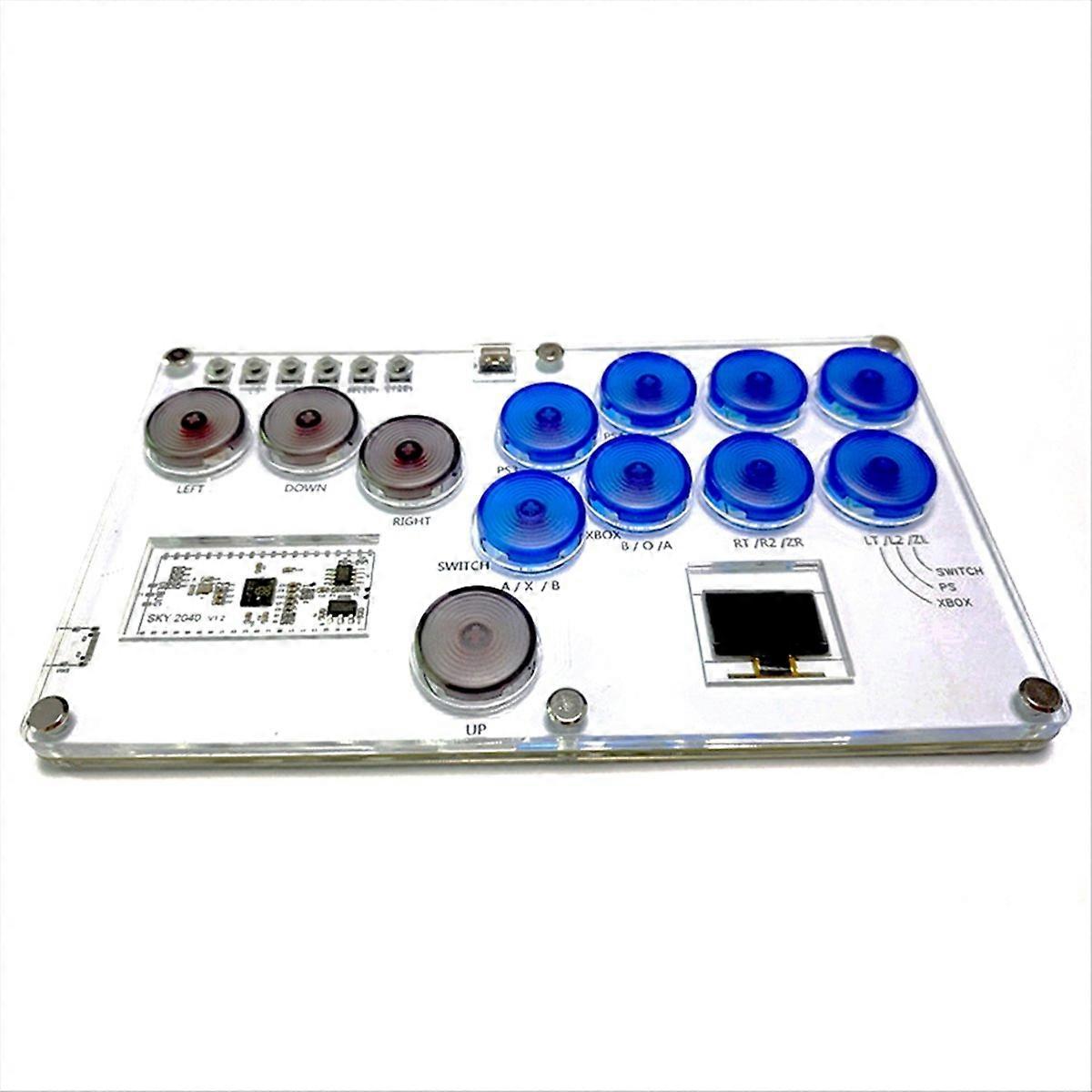 Arcade Joystick Hitbox Street Fighter Controller für PC/PS4, Blau