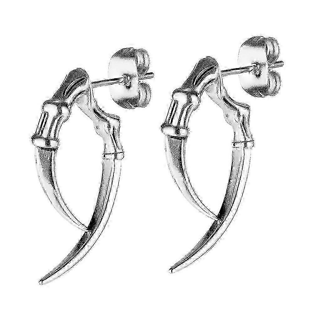 Gothic Sheep Horn Stud Earrings for Men's