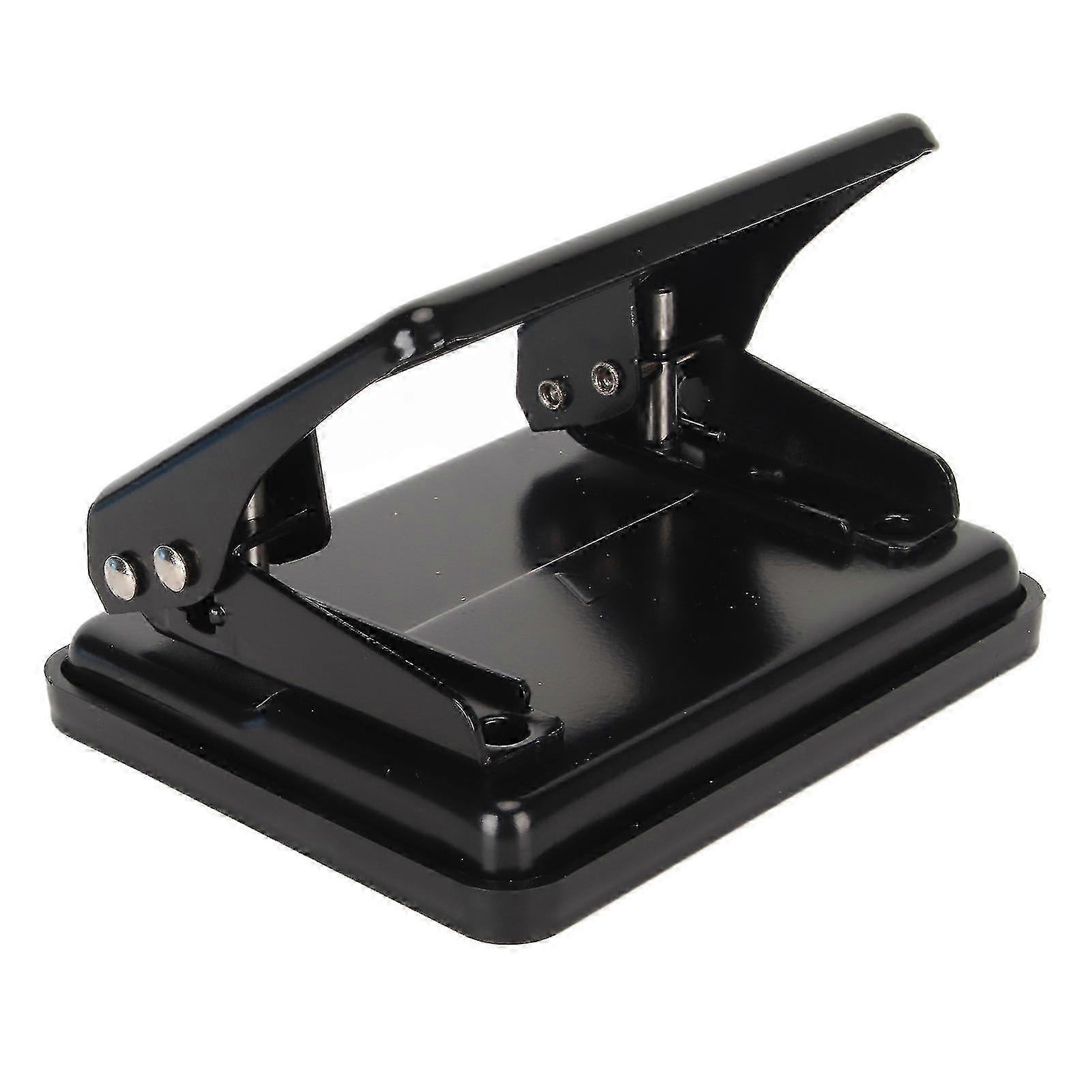 2025 2 Hole Punch Handheld Antislip Effort Saving Heavy Duty Black Daily Paper Puncher For Classroom Office
