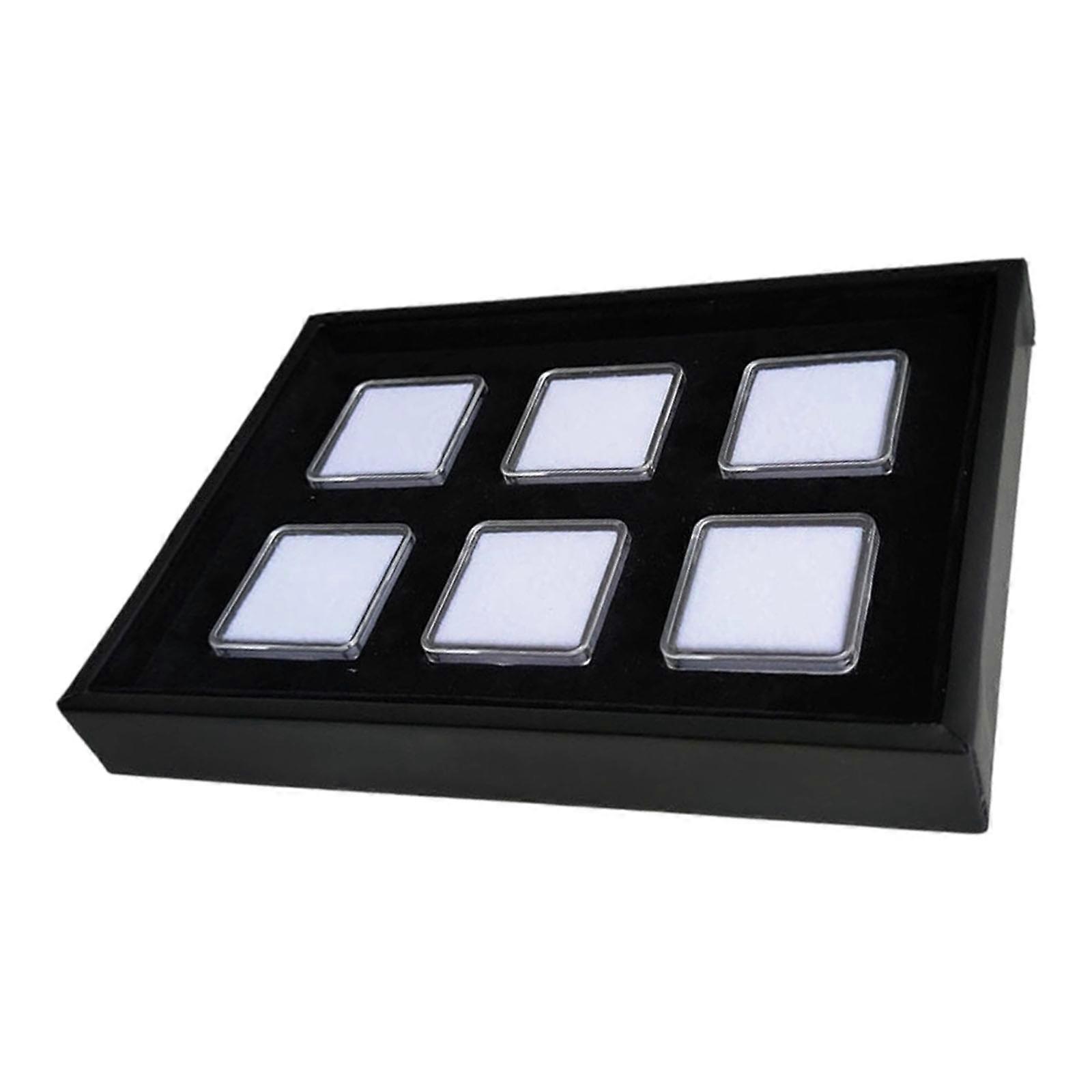 Clear Plastic Jewelry Display Case Featuring Protective Memory Foam Insert and Compact Design  White