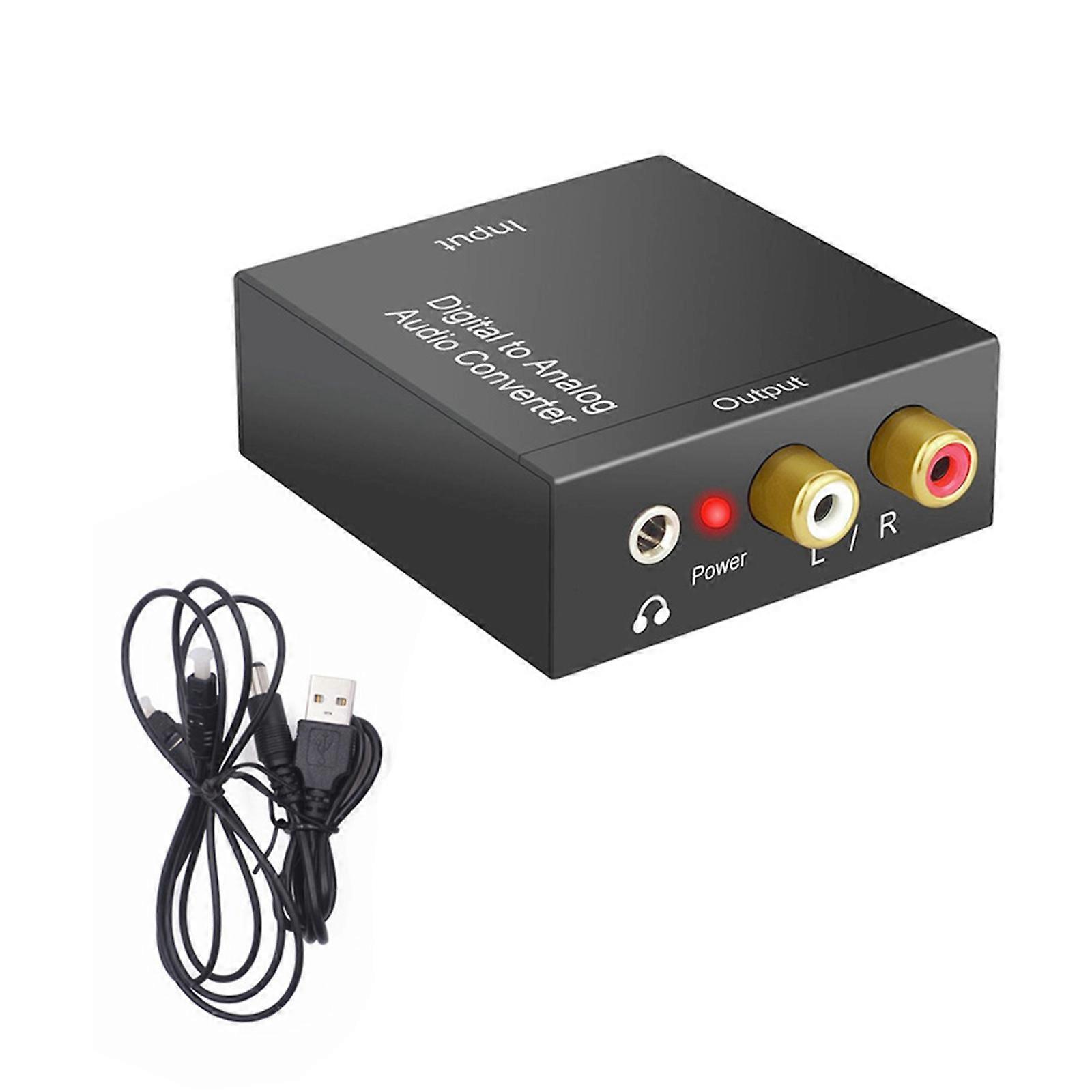 Versatility 192KHz Digital to Analog Audios Converters with Optical Coaxial 3.5mm Inputs for Improved Audios Experience Multicolor