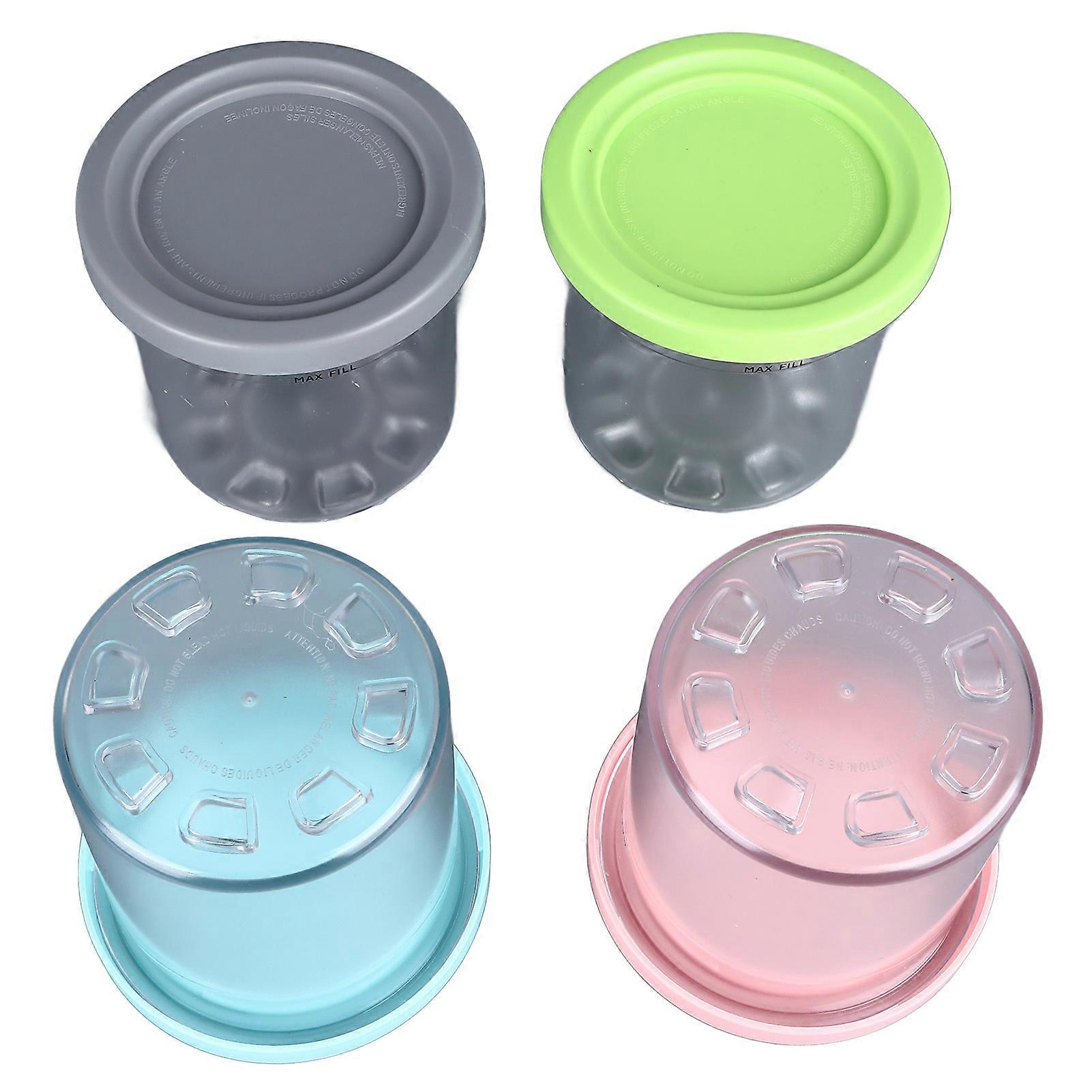 4Pcs Ice Cream Pints Containers and Lids Large Capacity Round Ice Cream Storage Containers for XSKPLID2CD NC300 NC301 NC299AM C300s
