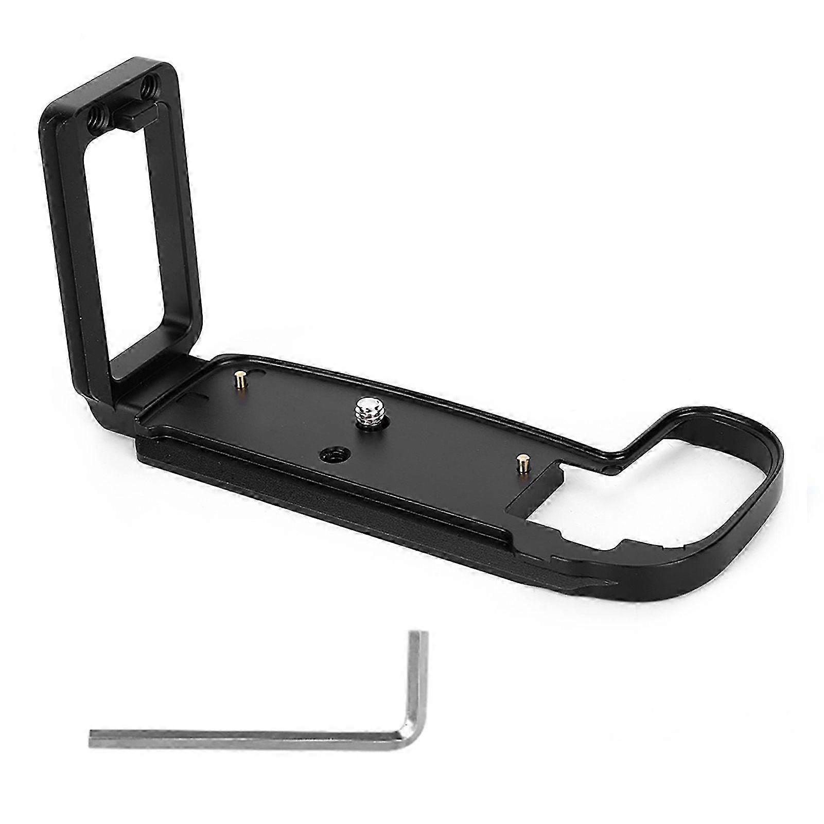 LShaped Metal Quick Release Plate Bracket Hand Grip for Canon EOSR Mirrorless Camera(black)