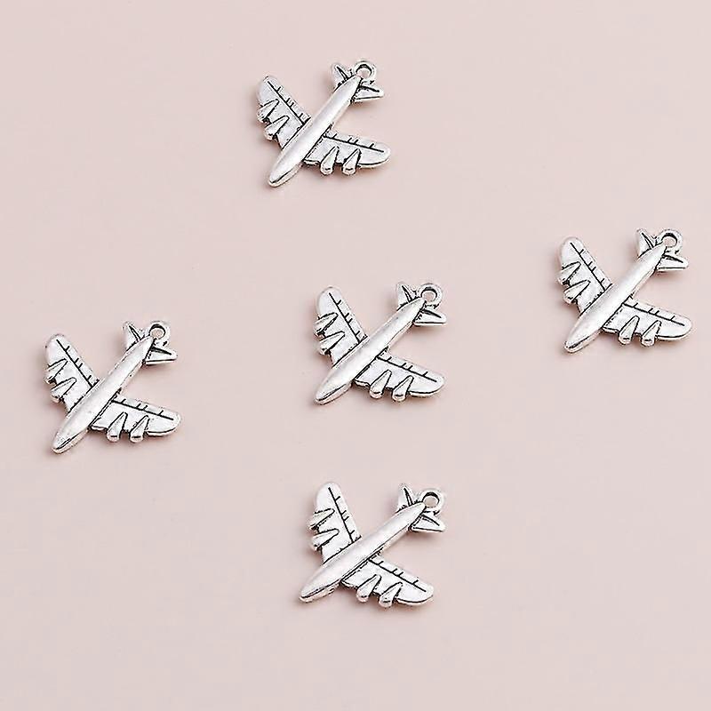 20pcs υψηλής ποιότητας κράμα αεροσκαφών μενταγιόν Charms ταιριάζουν βραχιόλια & Κολιέ Δύο Χρώμα 23x20mm Diy Κοσμήματα Αξεσουάρ Α