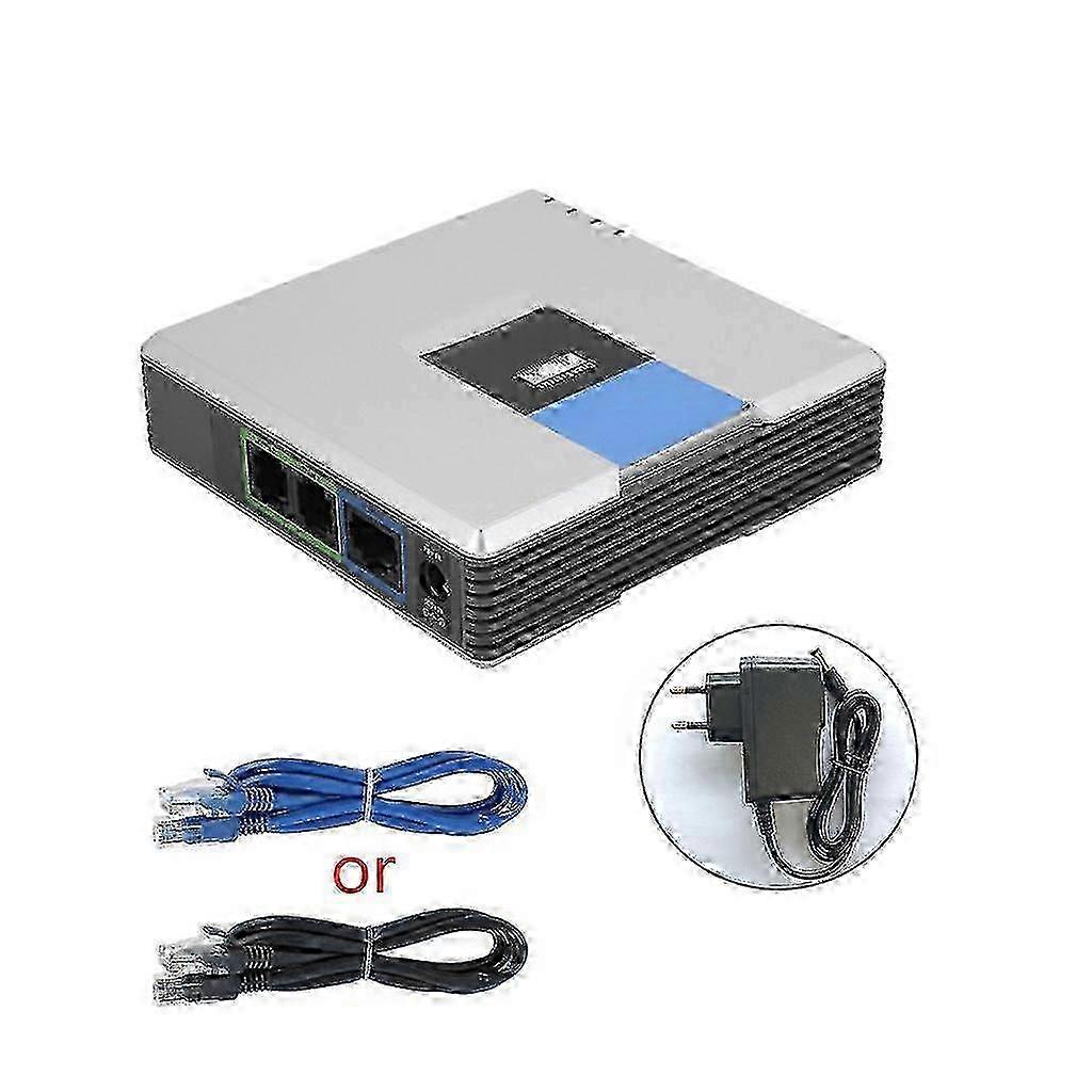 VoIP Gateway with 2 Ports, V2 Protocol Internet Phone Voice Adapter - 1 Set