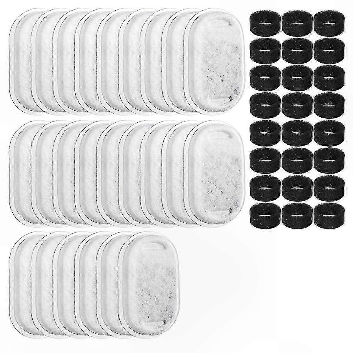 48-Pack Replacement Charcoal Filters for Pet Water Fountains with Adjustable Flow