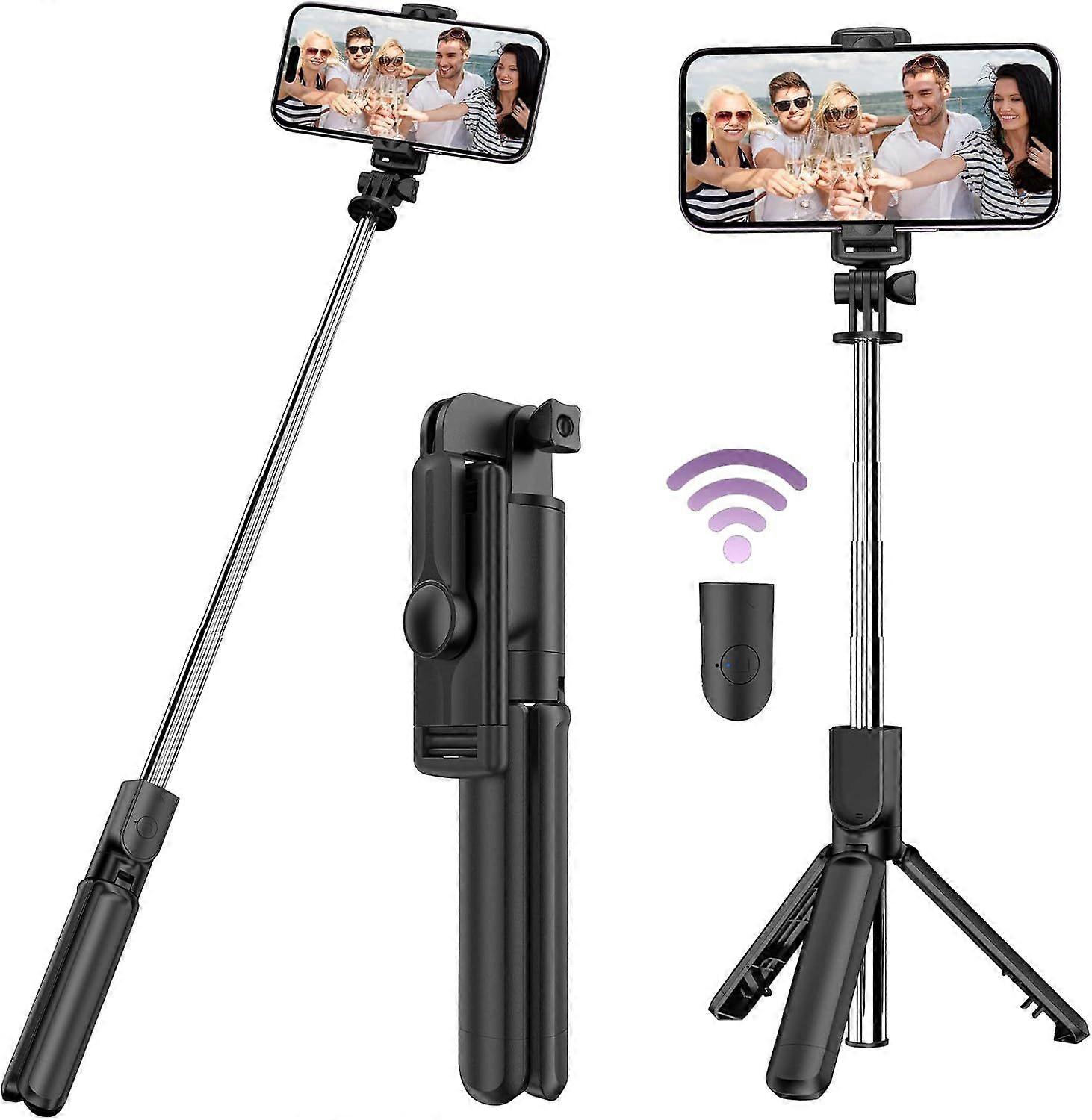 Lopnord Selfie Stick Tripod with Remote Control Wireless Bucketooth for iPhone 14 13 12 Pro Max/iOS, Portable Retractable Selfie Stick for Mobile Phon