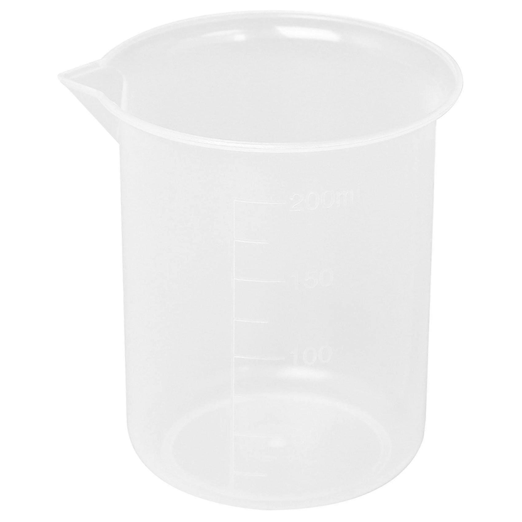 Clear Plastic Measuring Cup with Cap - 200mL Set of 2