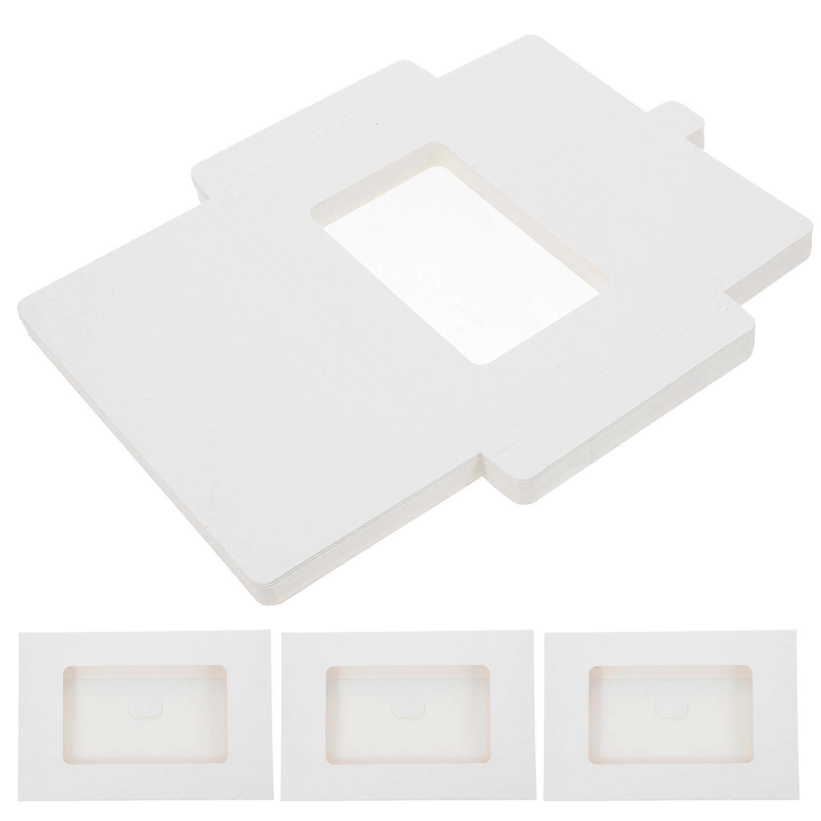 White Cardboard Full Face Window Envelopes Photo Frames for Letters 30Pcs