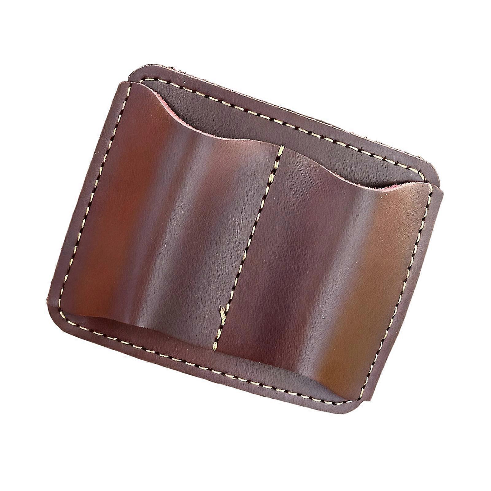 PU Leather Double Pen Double Pen Clip Case Organizers Design For Quick Accessibility Practical Two Pen Storage Solution  Claret