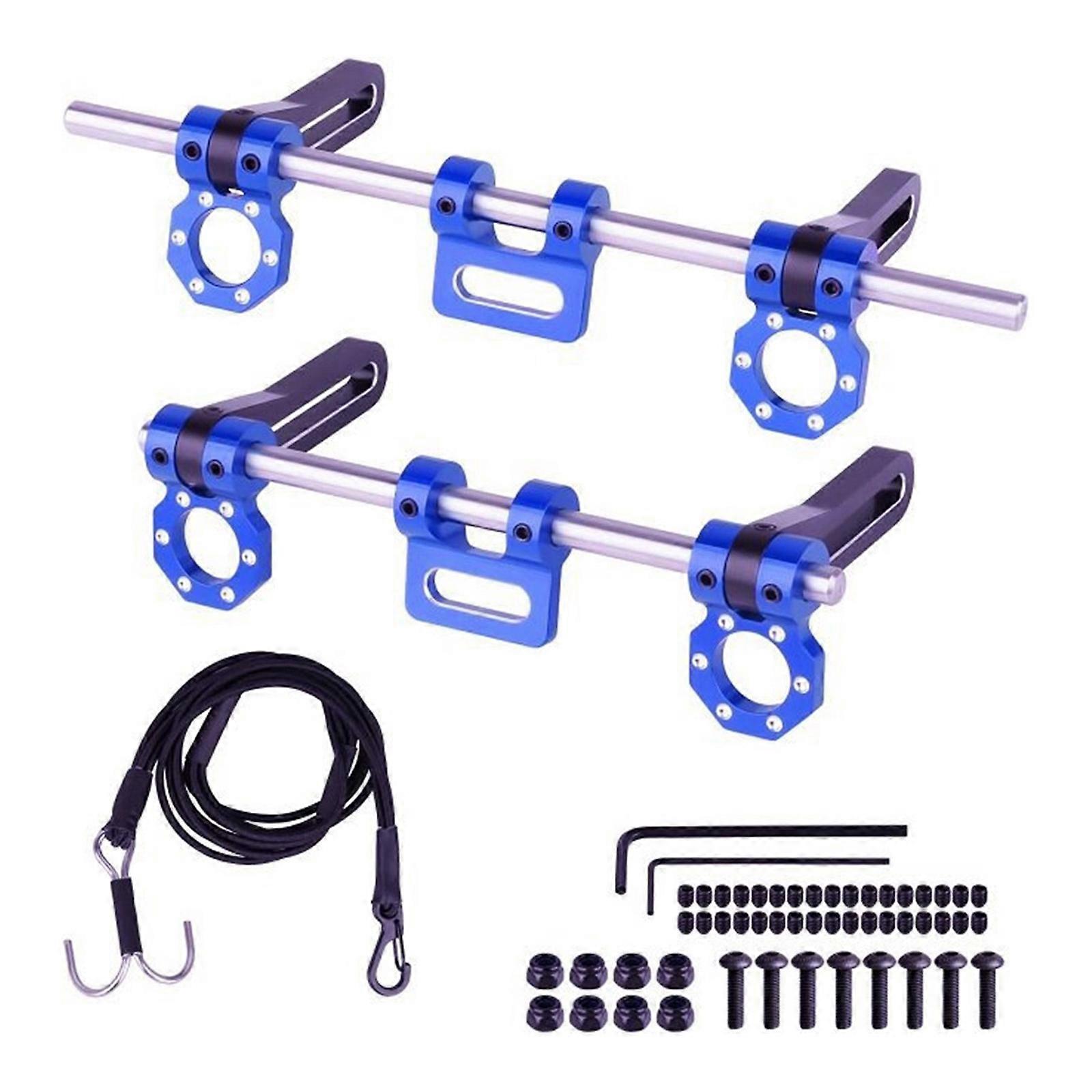 Protective Front Rear Bumper Set for 1/10 Scale Remote Control Crawlers Optimized Position Adjustment Design  Blue