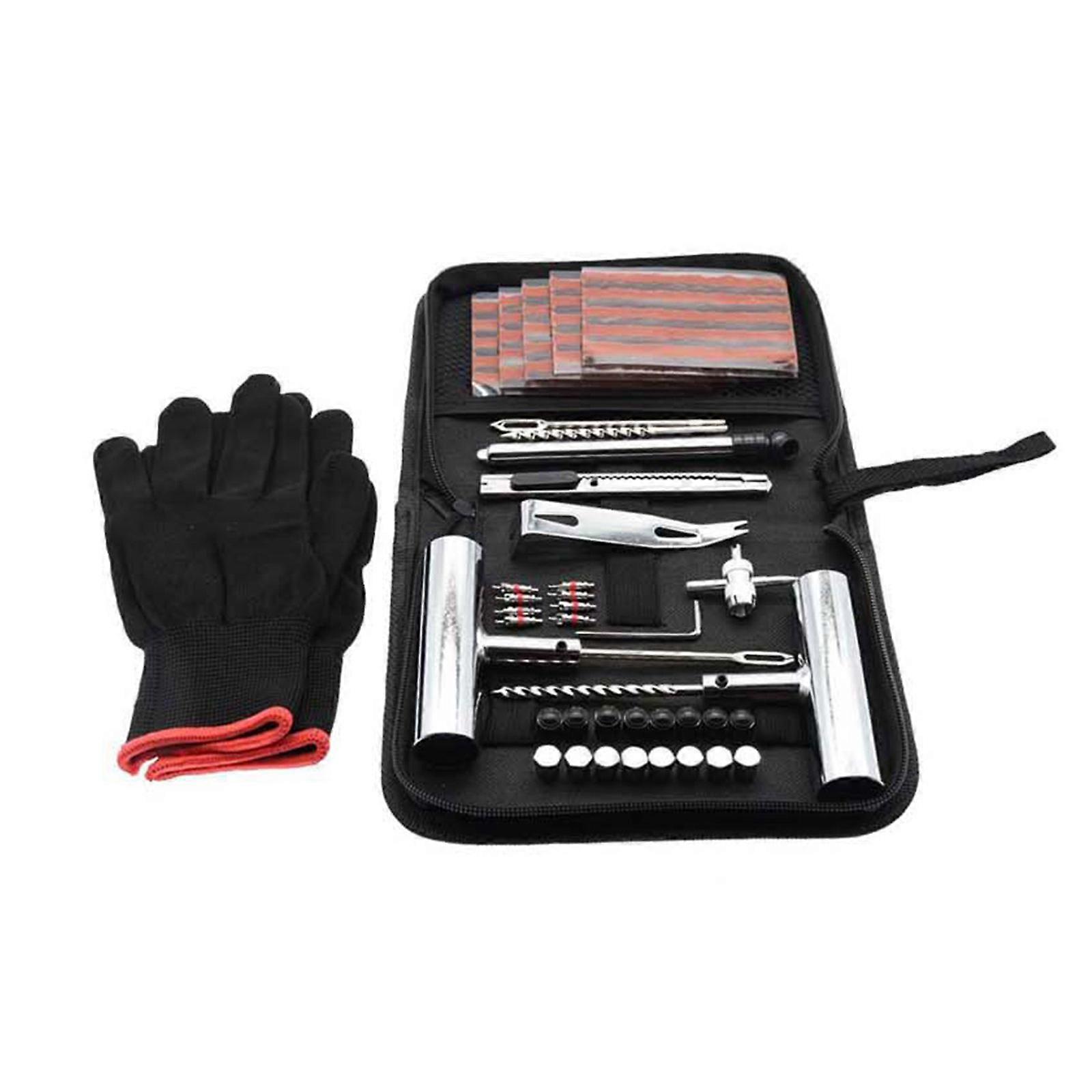 62pcs Flat Tire Repair Set Easy Patches Tool set Completes Tire Mending Tool Simple Operate Suitable for ATVs & Tractors Multicolor