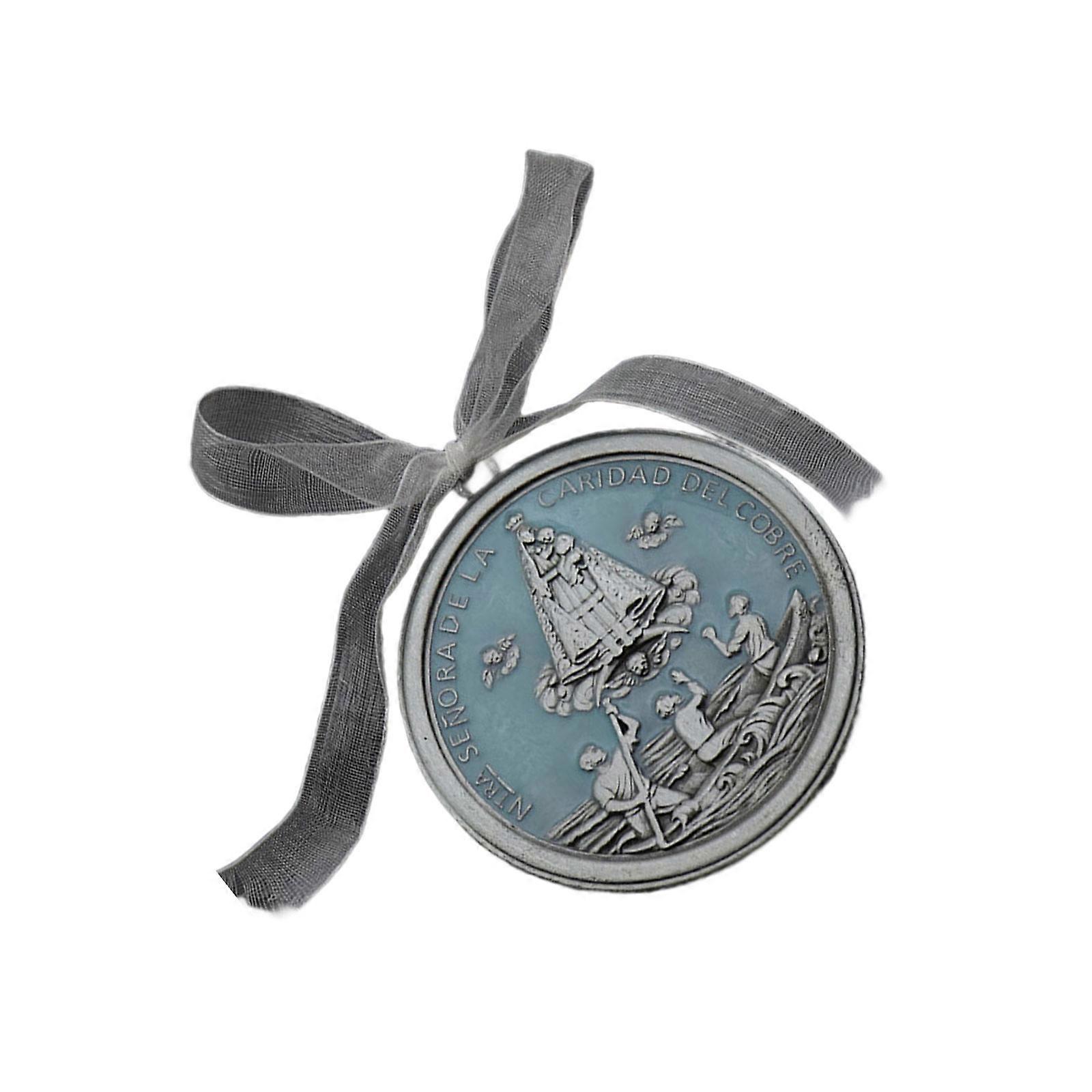 Rustproof Christian Themed Zinc Alloy Hanging Artifact For Window Door Vehicle Elegant Accent  Sky blue