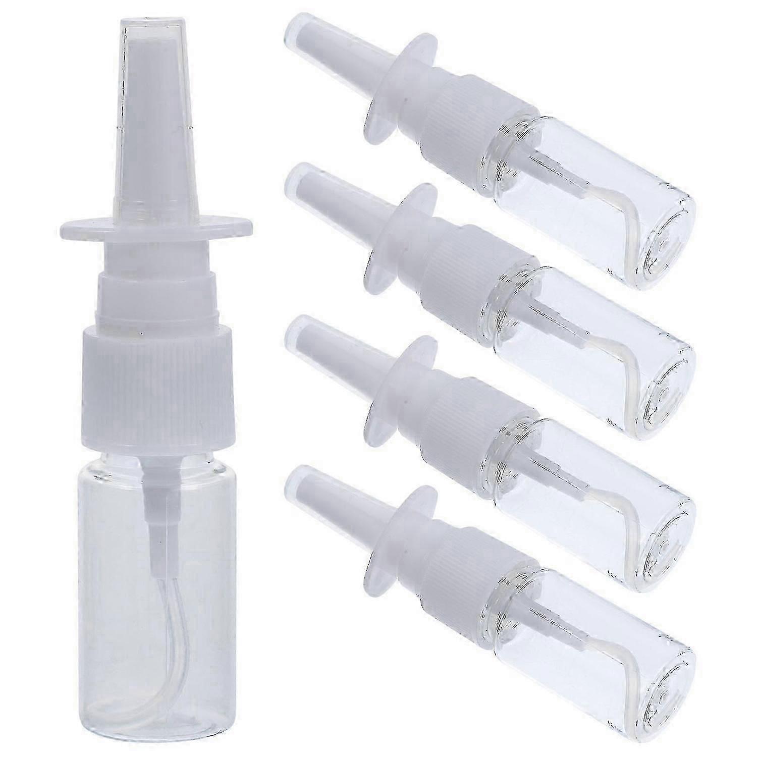 5 Pcs Clear Plastic Containers Nasal Spray Bottle Empty Nasal Spray Container Refillable Nasal Spray