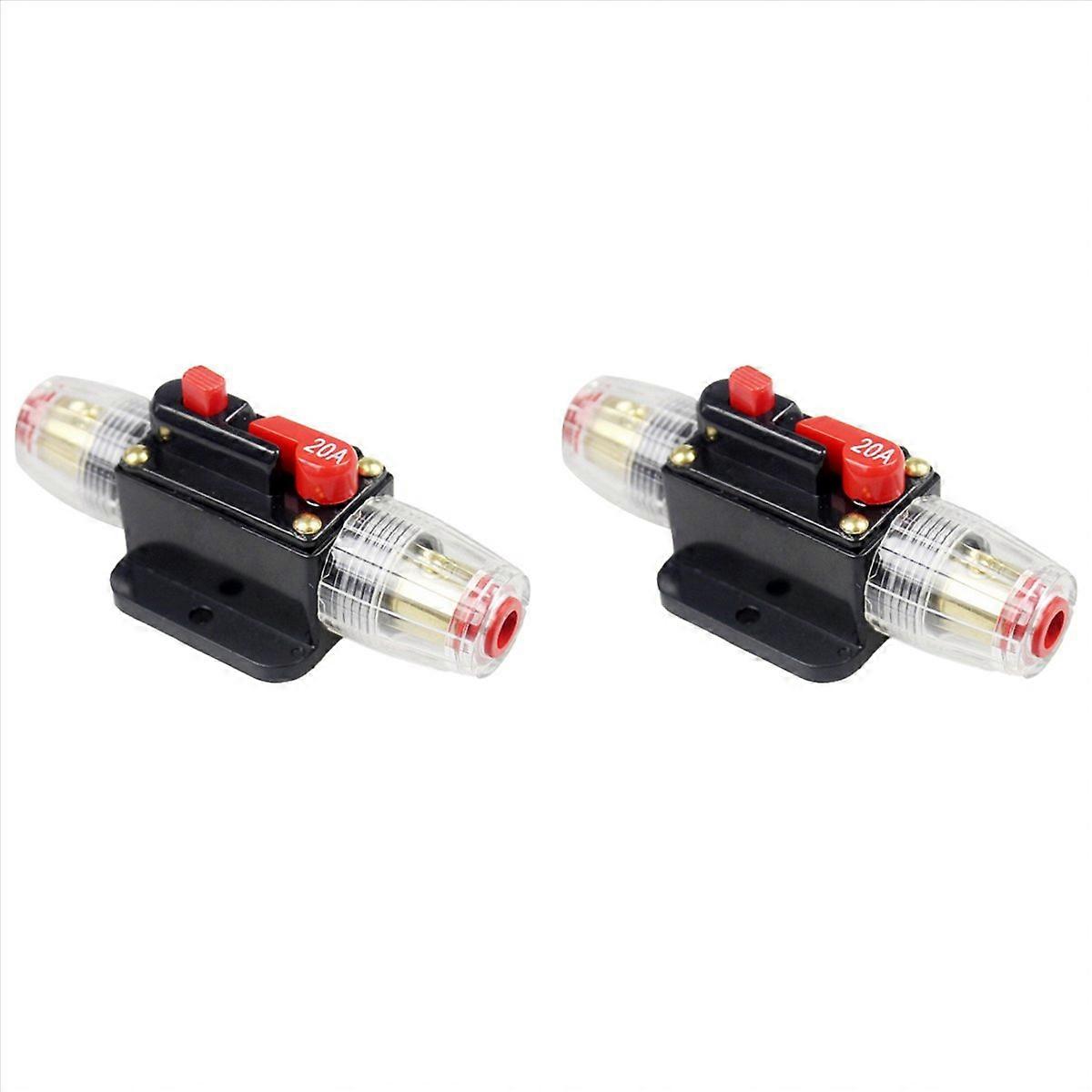 2X Photovoltaic Audio Resettable Fuse Circuit Breaker Reversible Circuit Breaker Switch Fuse Holder 
