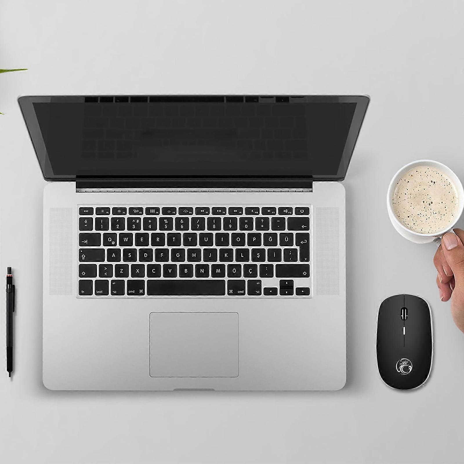 Wireless Mouse 2.4G Noiseless Mouse with USB Receiver Portable Computer Mice for PC Tablet Laptop with System