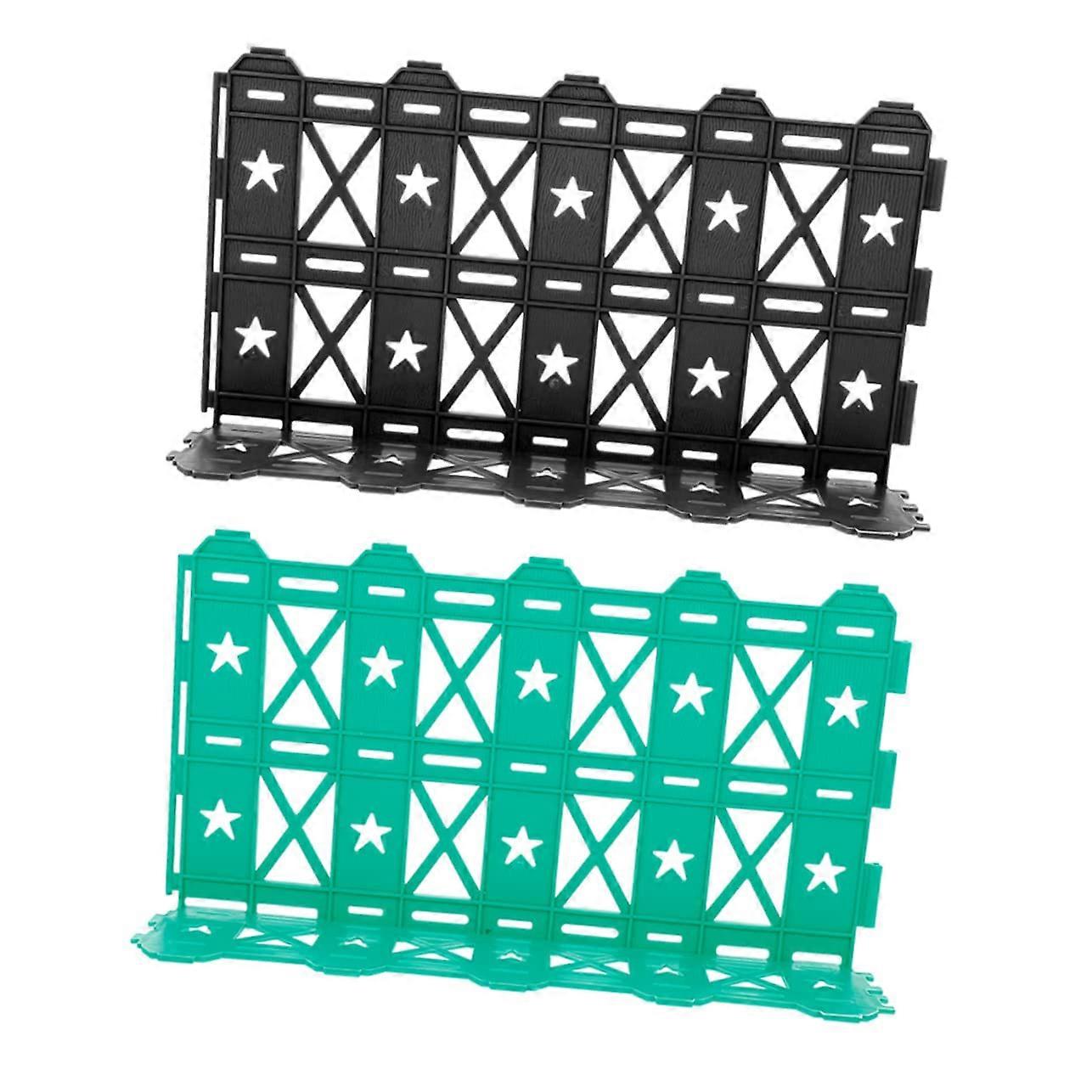 2 Pack Fruit and Vegetable Storage Baffle Fence with Ventilated Design for Supermarket Display