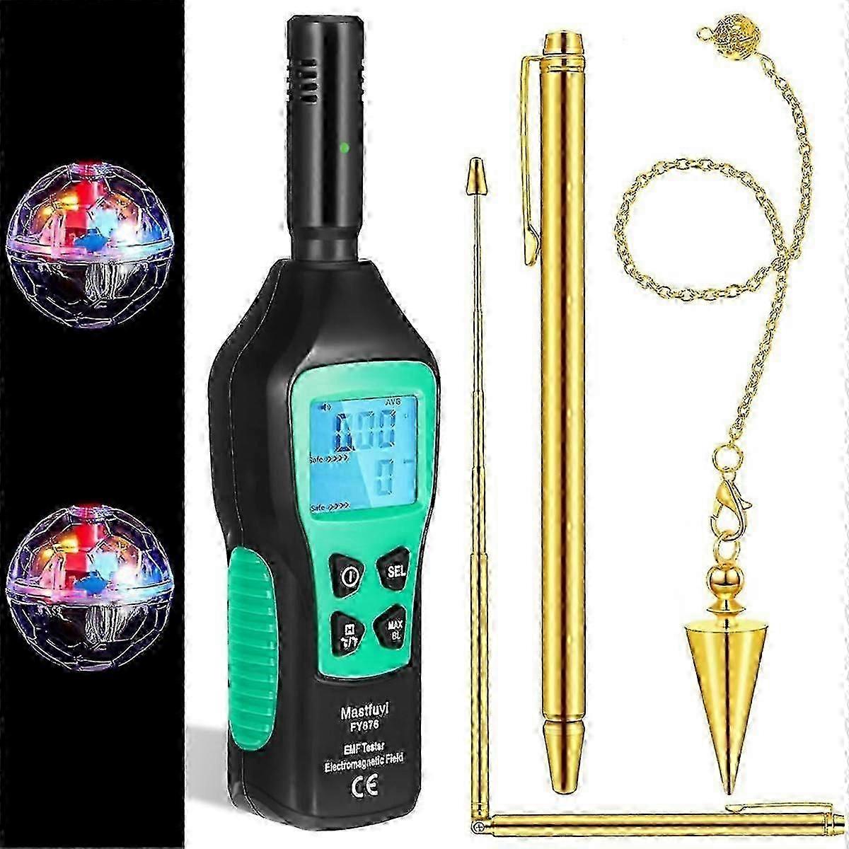 Equipment Kit, 3-in-1 Emf Sensor Tester Detector, Divining Rod,for Indoor Outdoor