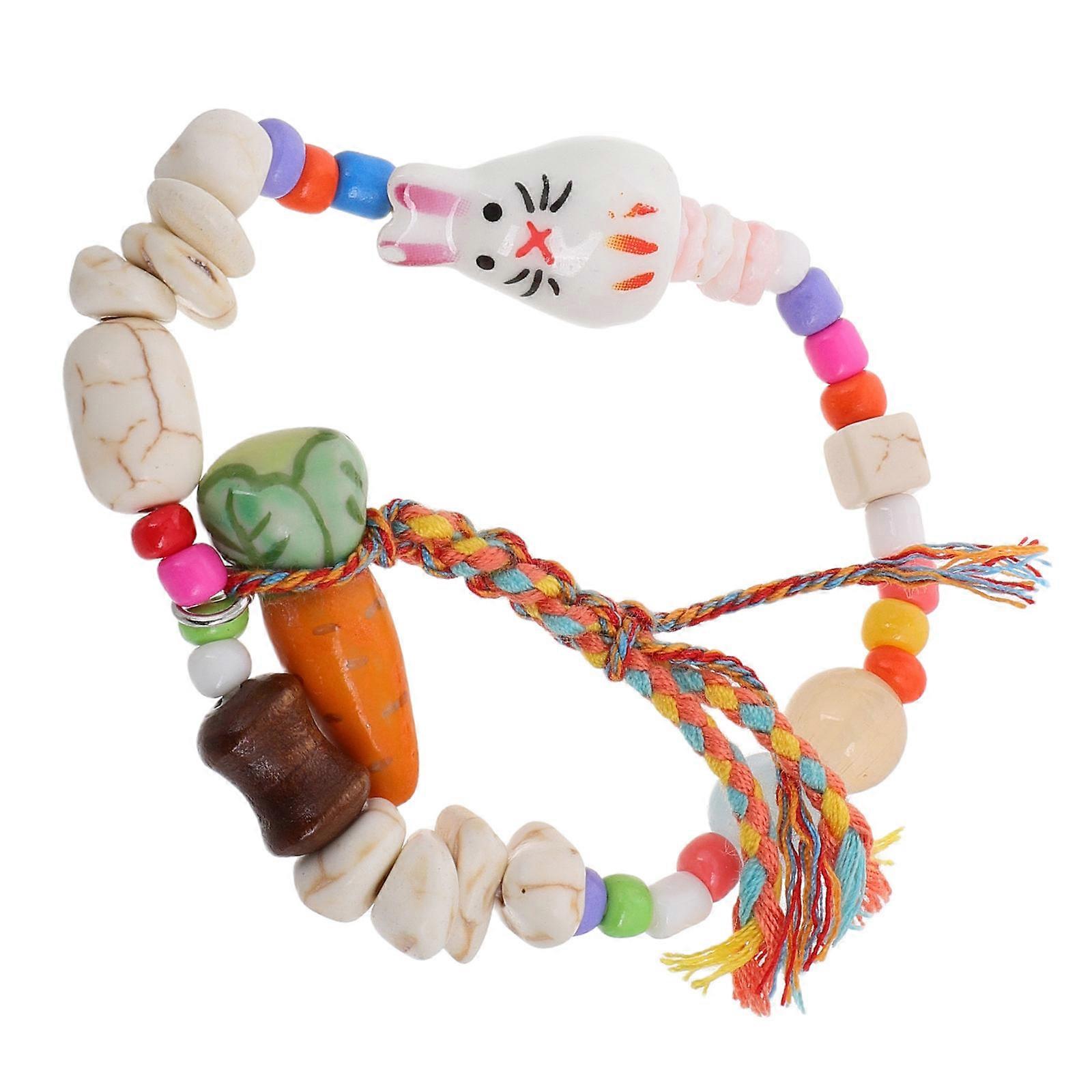 Good Luck Bunny Bracelet Rabbit Shape for Easter Party Adjustable Function 1Set