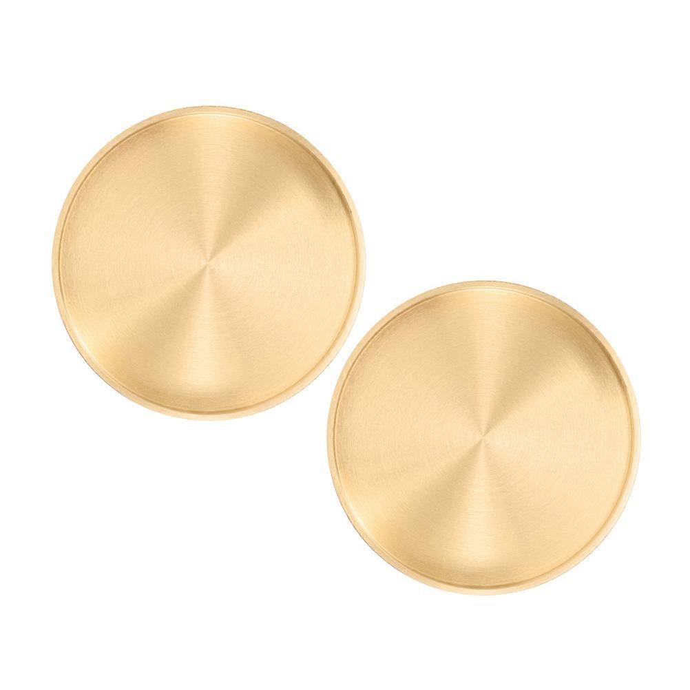 Copper Coaster Brass Cup Mat Decorative Use for Home 2Pcs