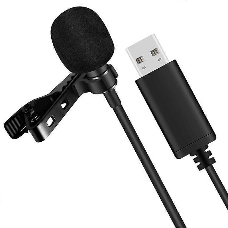 Universal USB Microphone Lavalier Microphone Clip-on Computer Mic