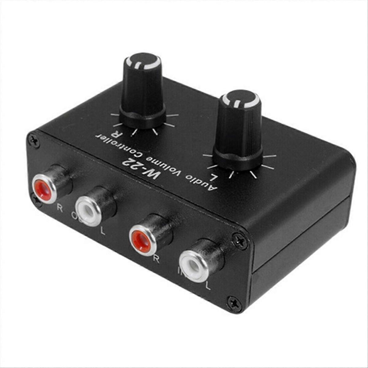 3.5mm Stereo Audio Switcher Splitter Bi-Directional Stereo Audio Switcher with Volume Control