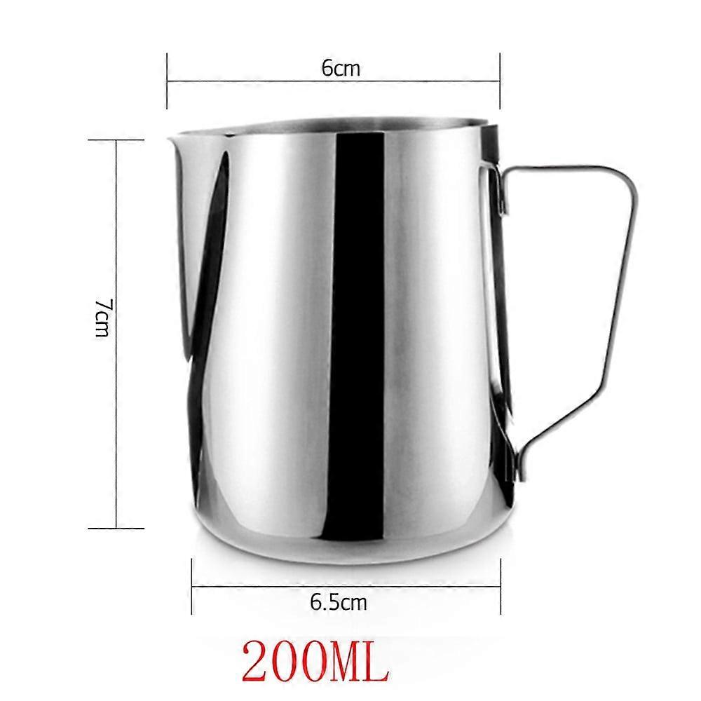 Witspace Milk Frothing Pitcher, Stainless Steel Steaming Pitcher Compatible with Espresso Machines, Barista Coffee Tool for Cappuccino