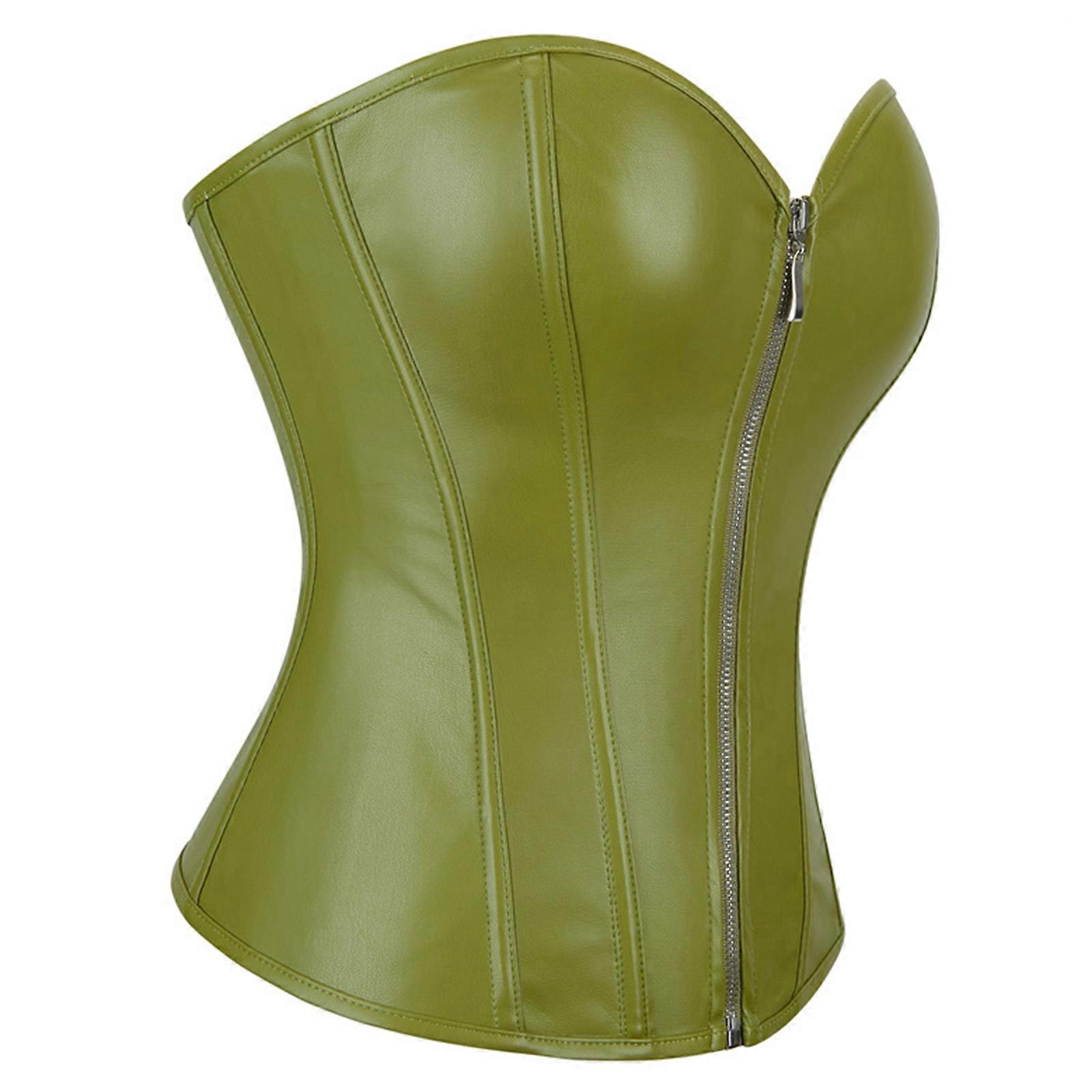 Renaissance Palatial Corset Slimming Shapewear for Stage Dance Performances Palatial Waistbelt Corset Shaping Top  grass green X S