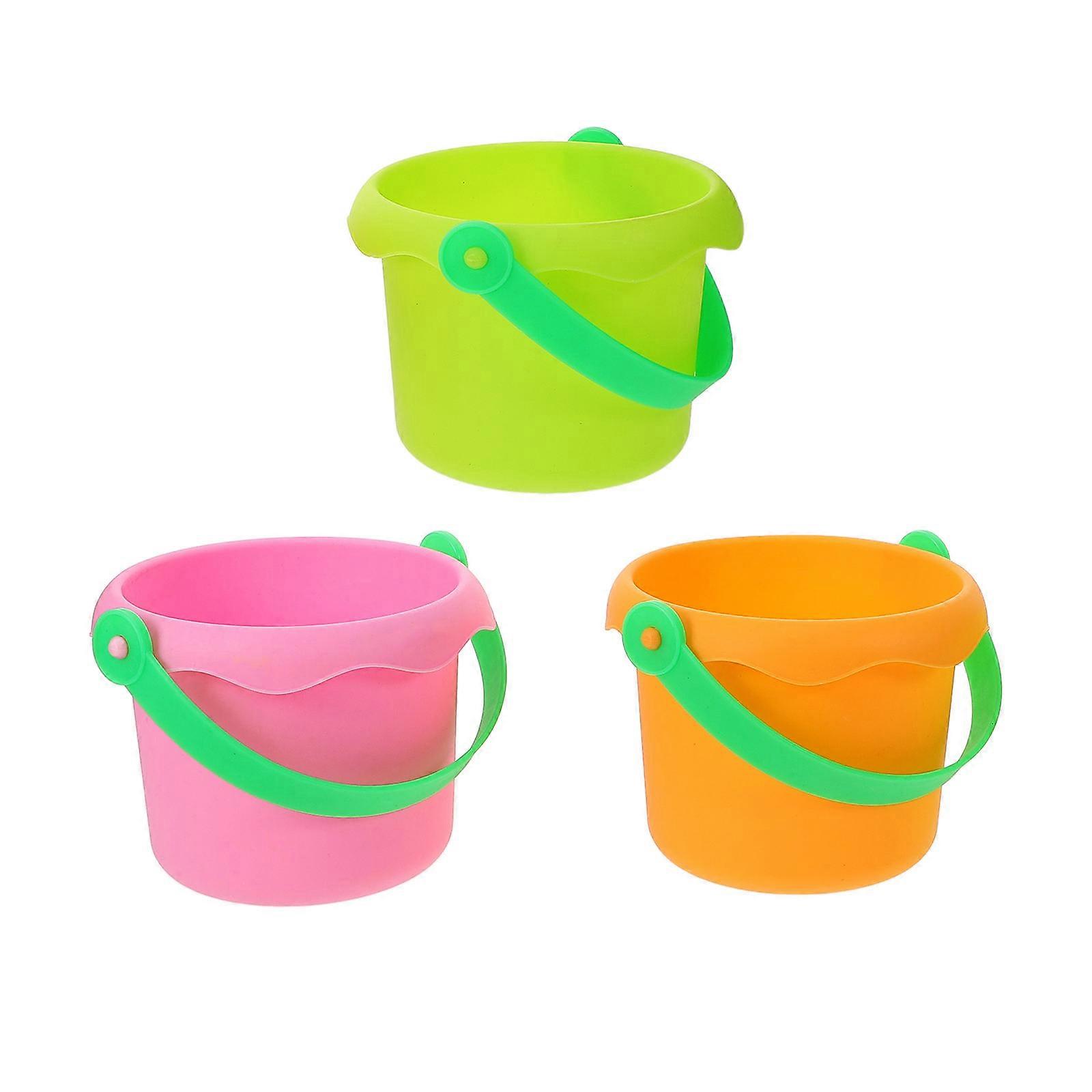 Playing Bucket Plastic Buckets for Sand Fun 12Pcs Assorted