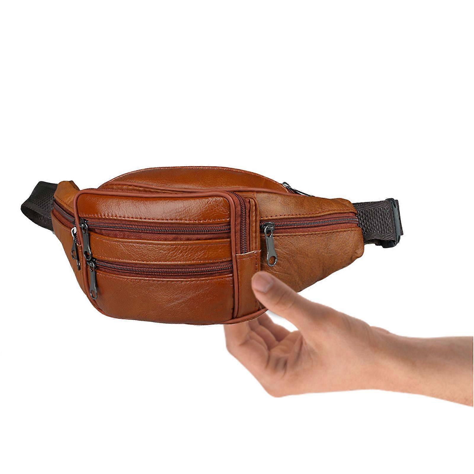 コンパクトなウエストバッグ、コインホルダー、ファニーパック、ショッピング、トラベ、スポーツに便利な黄褐色