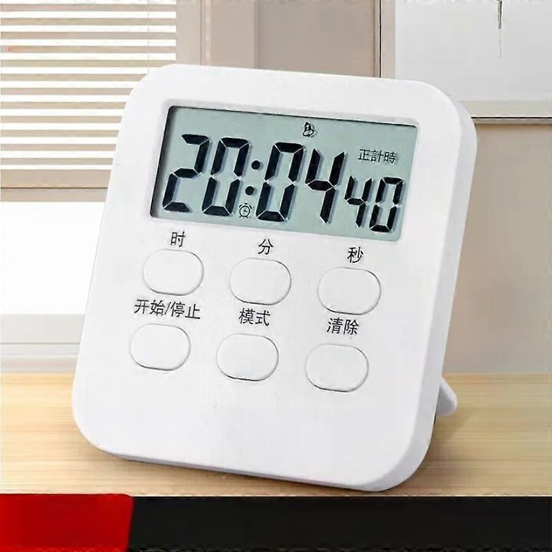 Electronic Timer Kitchen Bedroom Timer Countdown Reminder Learning Specific Time Management Stopwatch Alarm Clock Timer White