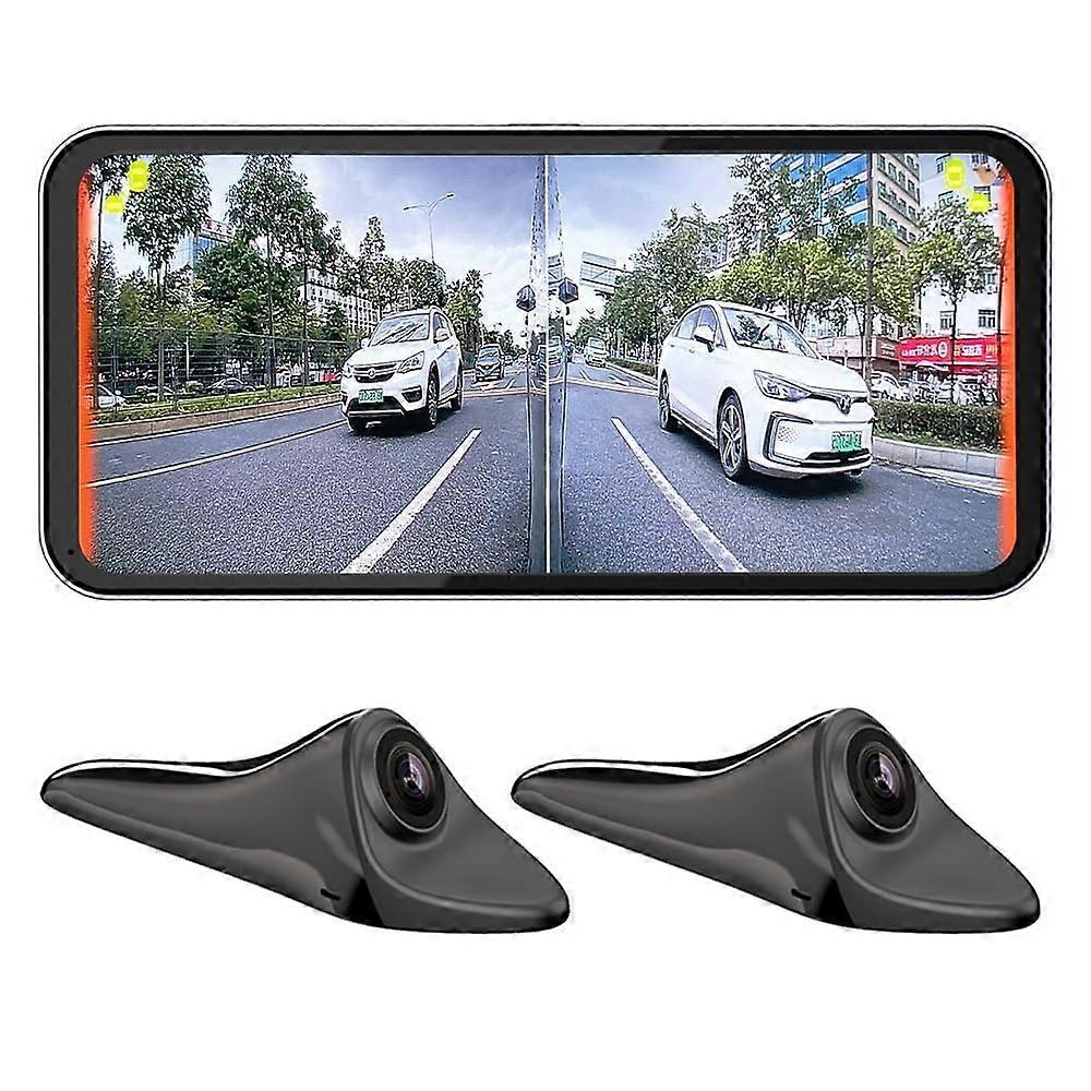 Dual Blind Spot Camera Monitoring System with RealTime Split Display for Cars  Black