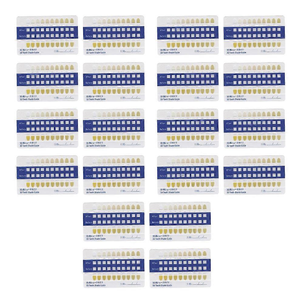 Tooth Color Contrast Cards Teeth Shade Guide for 6Sets Included