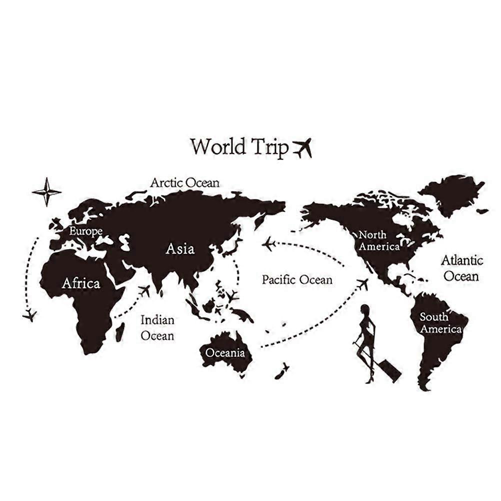 Wall Decals Creative World Travel Map for Wall Decoration 3Pcs