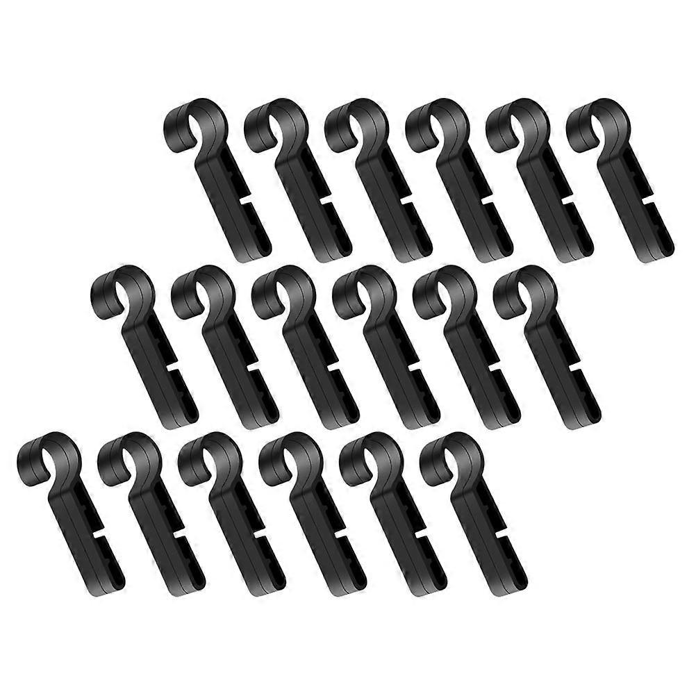 Headlamp Clips Hooks for Fastening Use 50Pcs Black Plastic Safety Clips