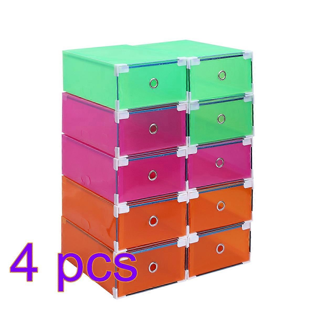 Women Shoes Storage Box for Keeping Shoes with 4 Stackable Drawers