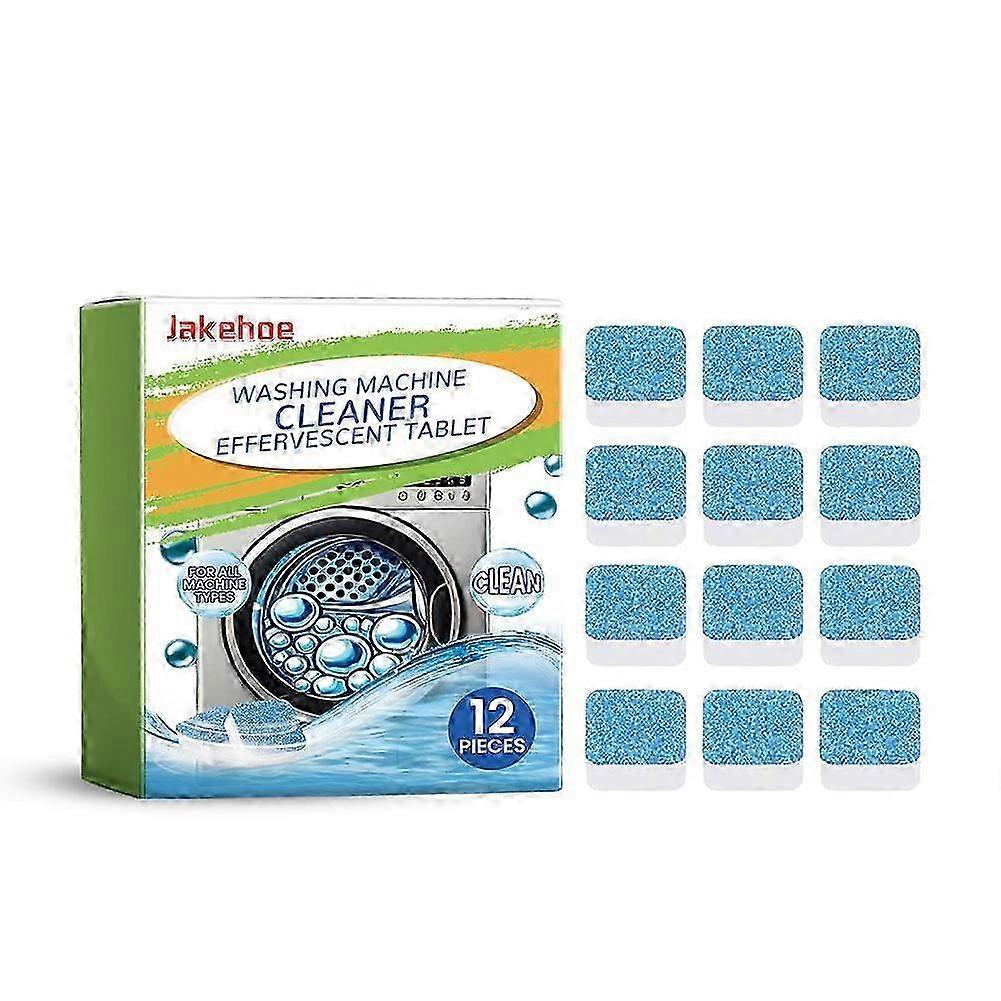 12pcs Washing Machine Sink Cleaner Effervescent Drum Cleaning Tablet