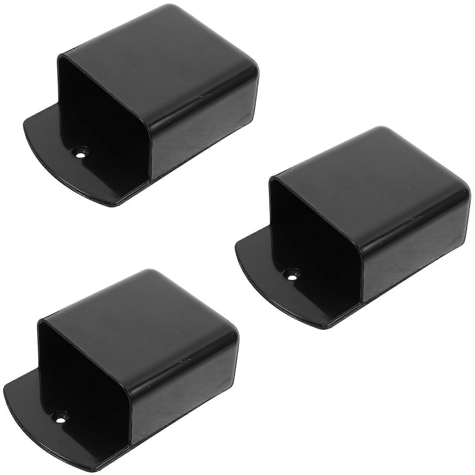 Remote Control Organizer Wall Mount Black Plastic for Storage 9Pcs