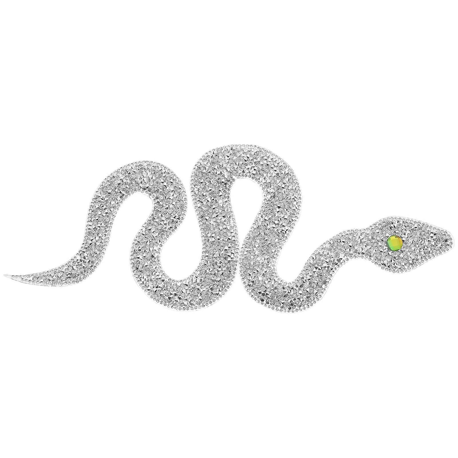 Rhinestones Snake Patch Sew on Crystal Badge for Clothes