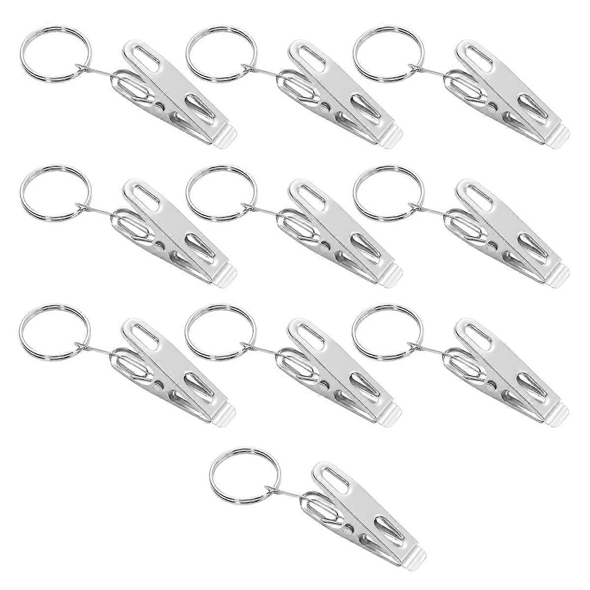 Background Cloth Clips Rustproof Curtain Clip with Ring for Cloth Use 10Pcs