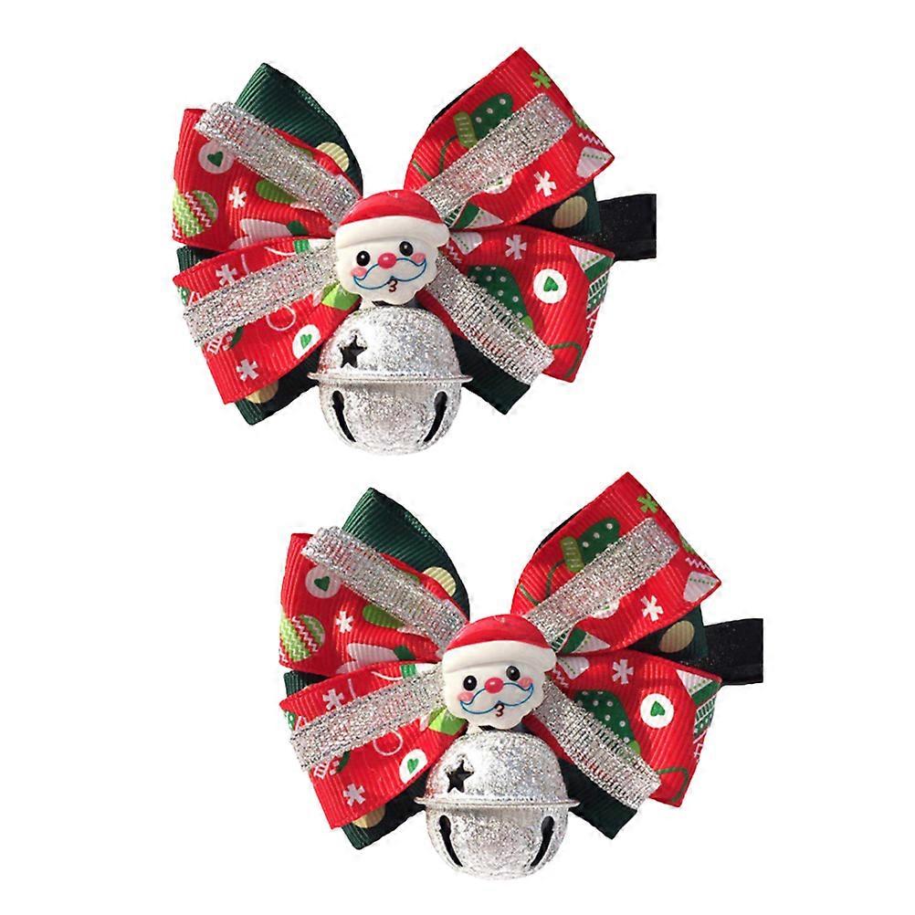 Bowknot Shape Collar Pet Bow Tie for 2Pcs Adjustable Christmas Collar