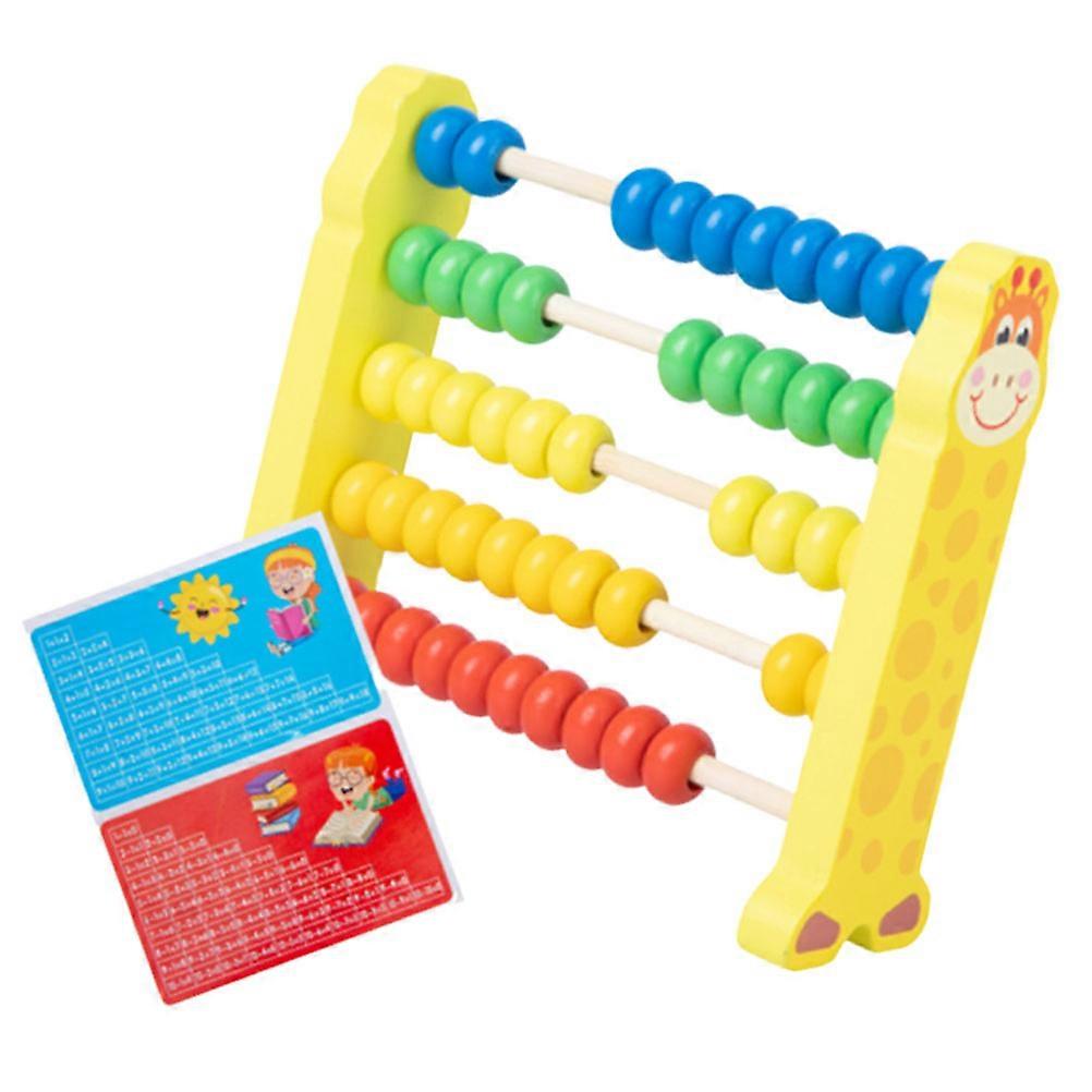Wooden Abacus Calculating Tool for Preschool Math Practice 1Pcs